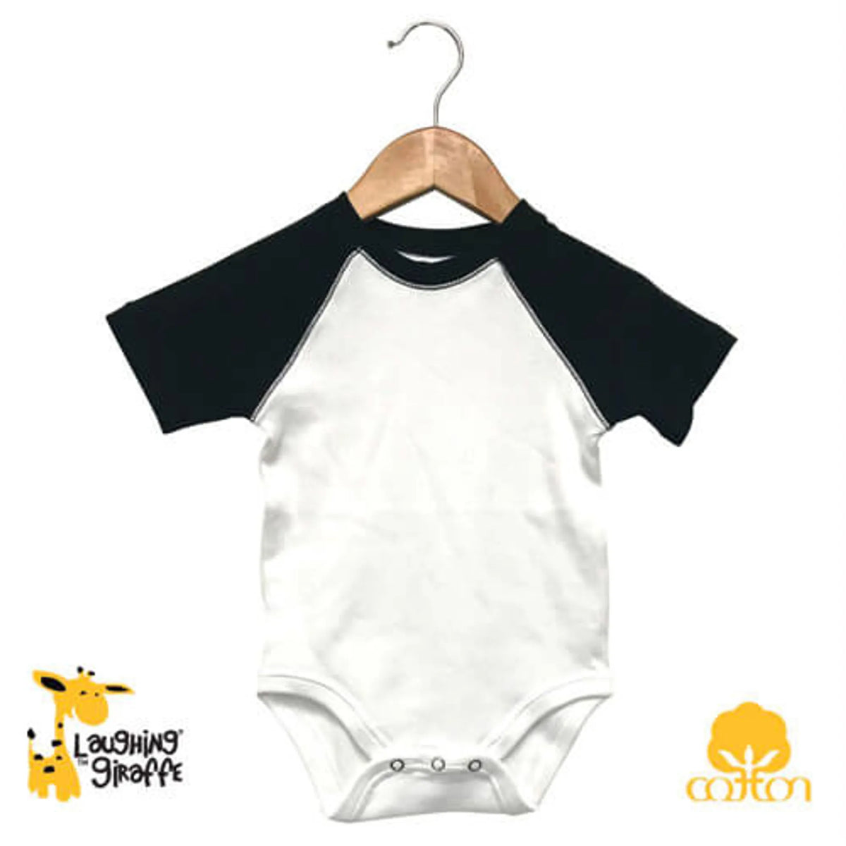 The Laughing Giraffe Baby Short Sleeve Raglan Onesie