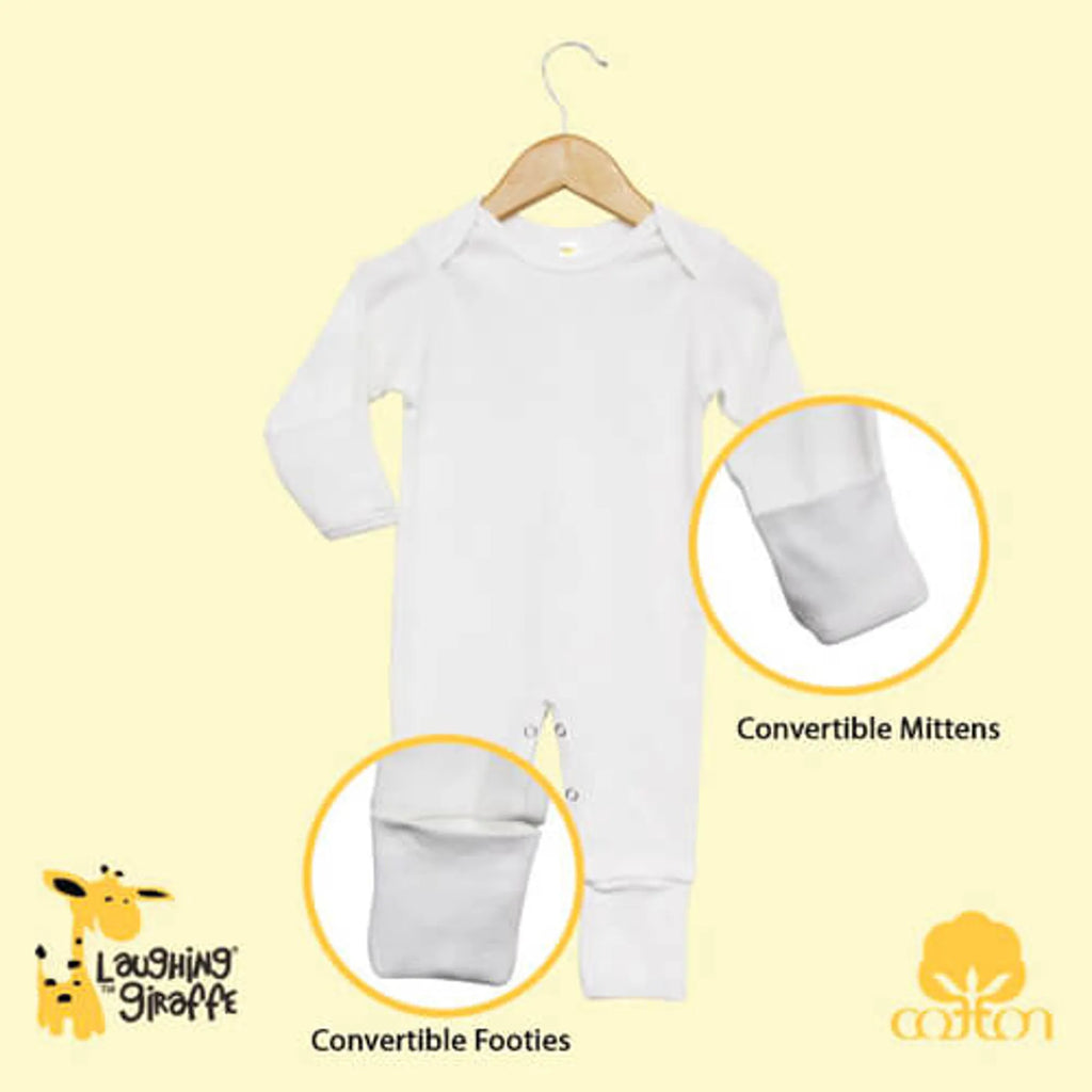 The Laughing Giraffe Baby Pajamas With Mittens & Footies