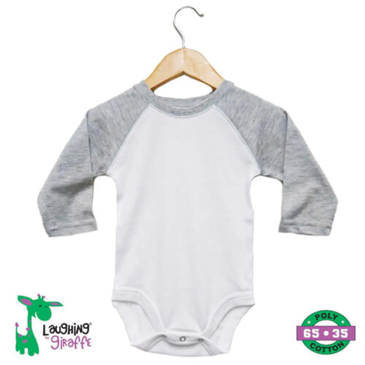 The Laughing Giraffe Baby Long Sleeve Raglan Onesie