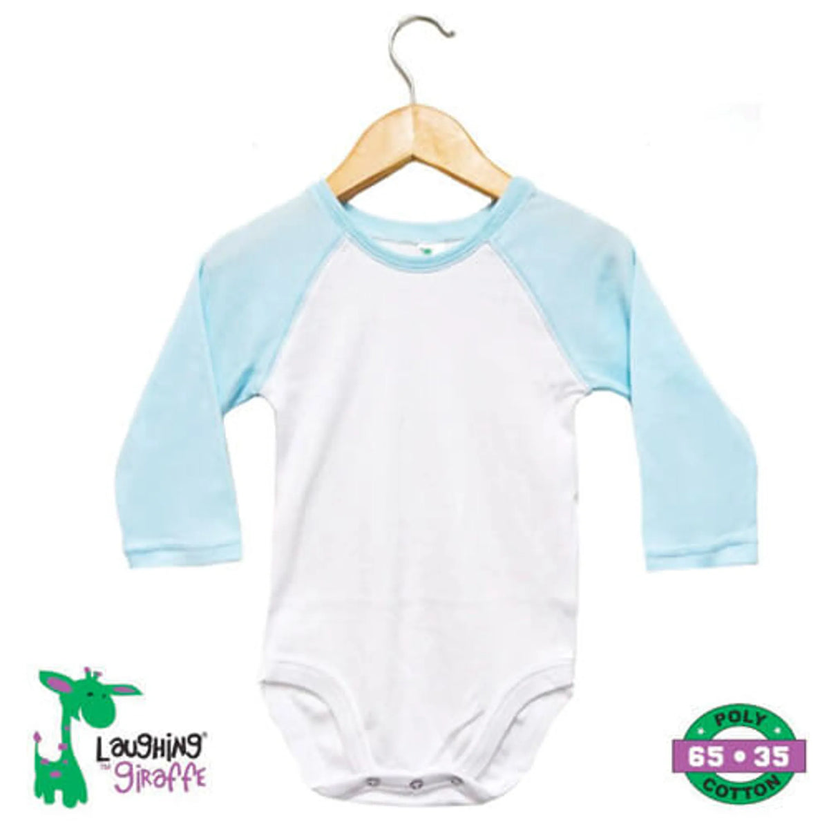 The Laughing Giraffe Baby Long Sleeve Raglan Onesie