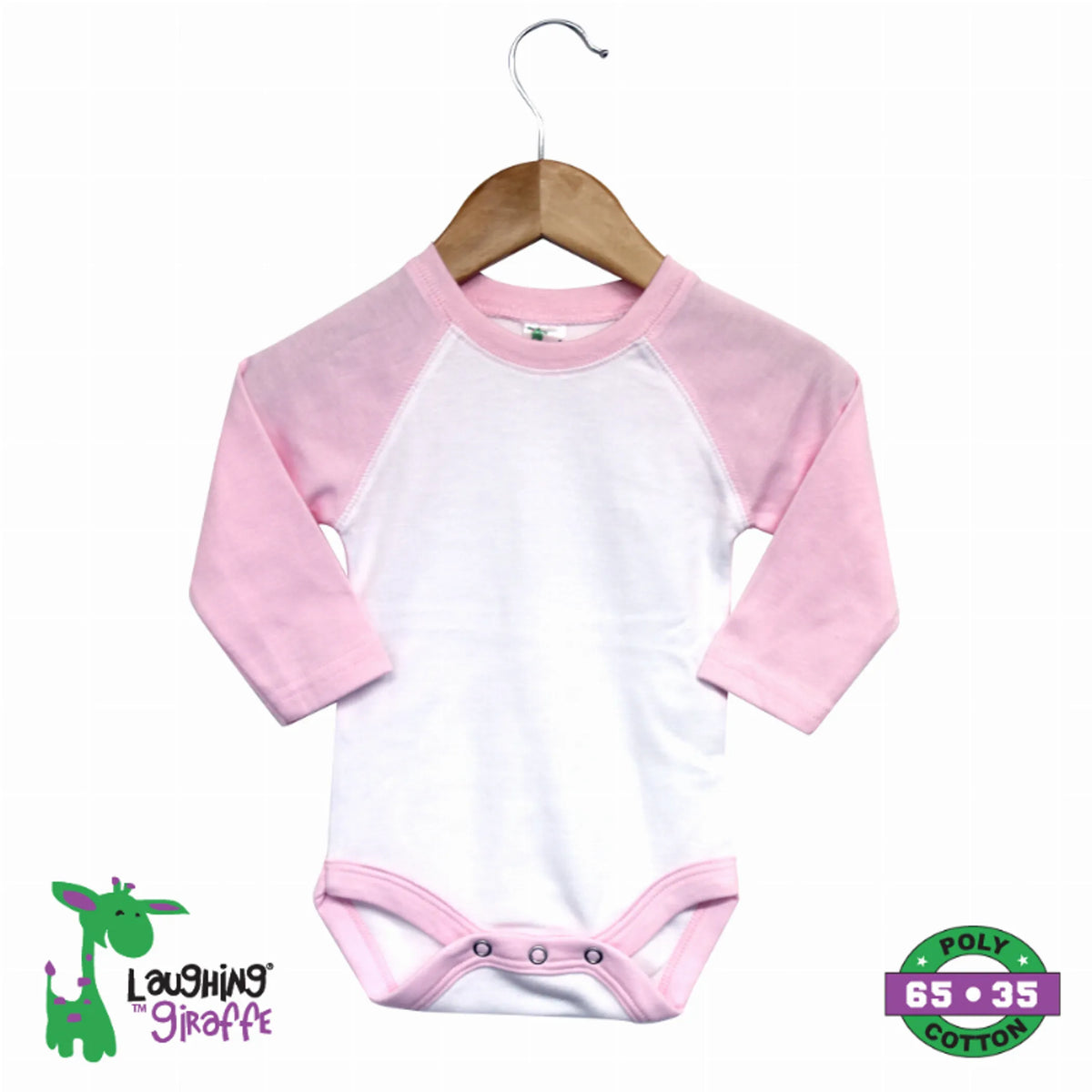 The Laughing Giraffe Baby Long Sleeve Raglan Onesie