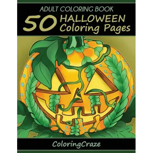 Adult Coloring Book: 50 Halloween Coloring Pages - Paperback