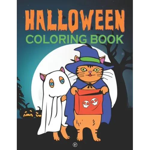 Halloween Coloring Book: A Cute Spooky Fun and Stress-Relieving Non-Candy Halloween Trick or Treat Gift for Children and Adults - Paperback