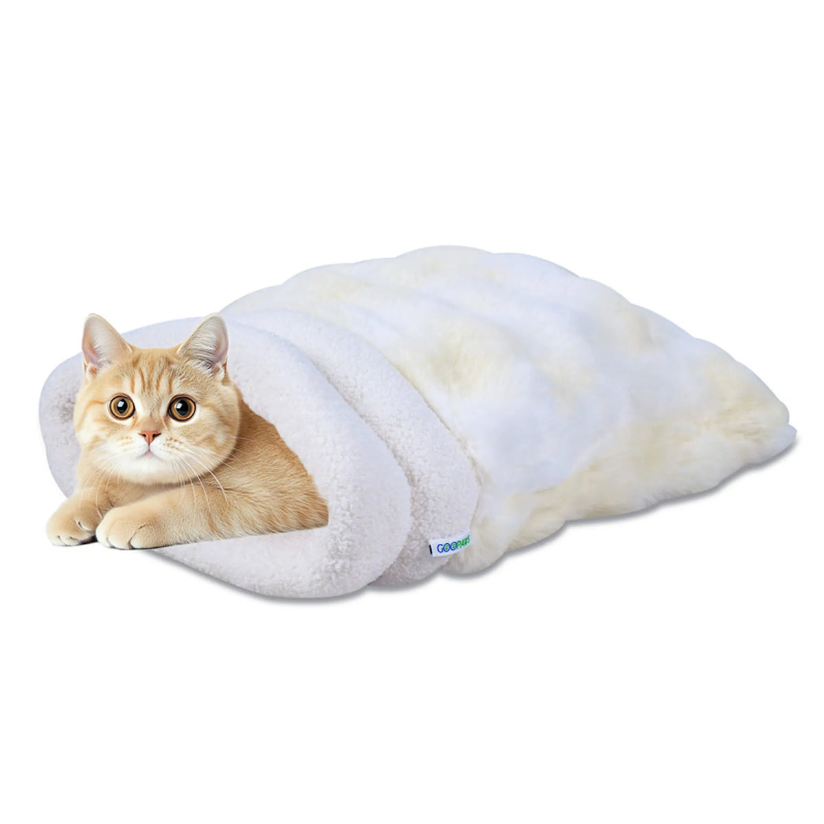 GOOPAWS 4 in 1 Self Warming Cat Sack Bed Cave - Pink, 21 X 17 X 3 INCHES, 1