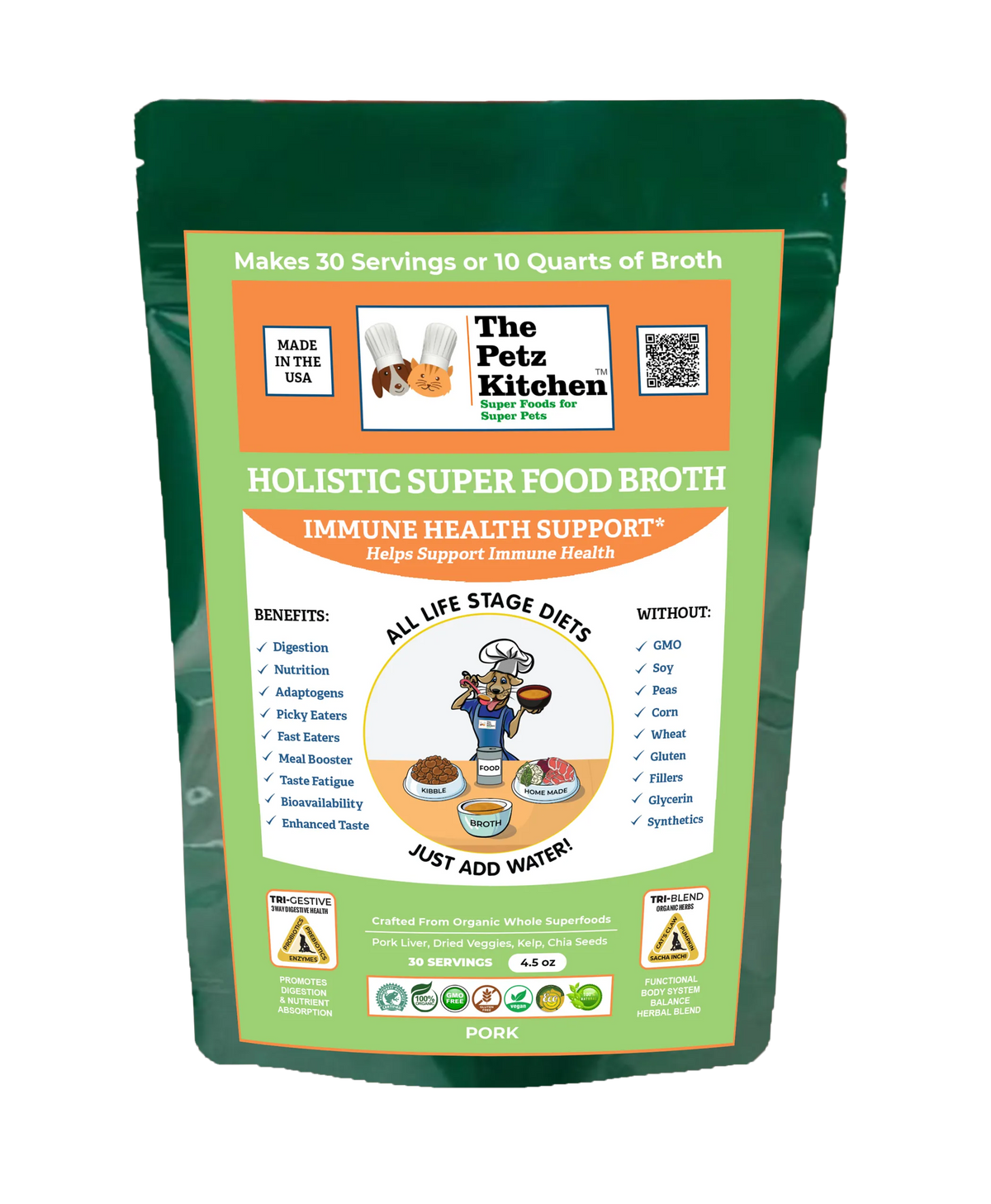 Super Food Immune Support Base Broth - The Petz Kitchen Dogs & Cats