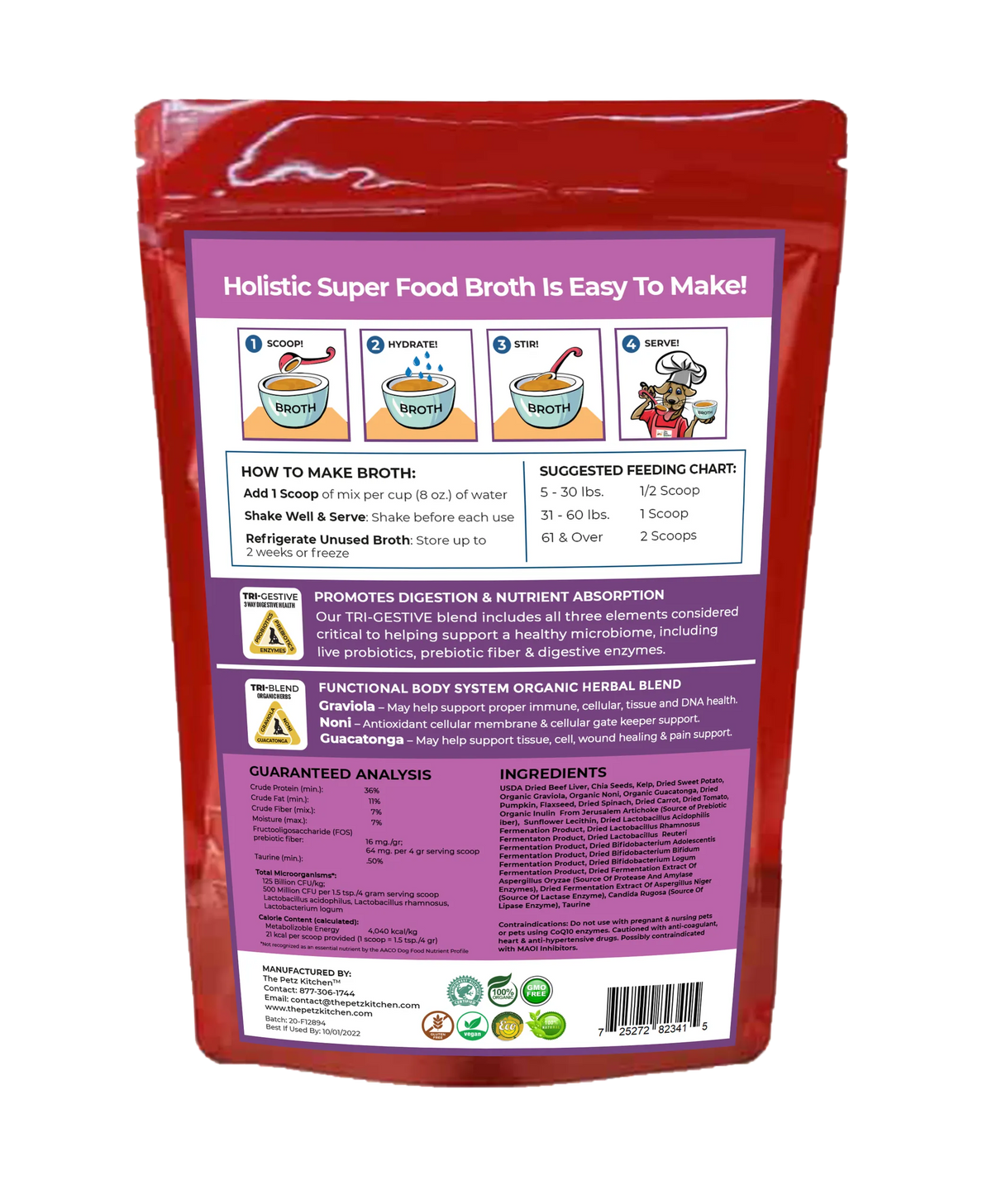 Super Food Broth Tissue & Cellular Support For Dogs The Petz Kitchen Lipoma & Tissue Support