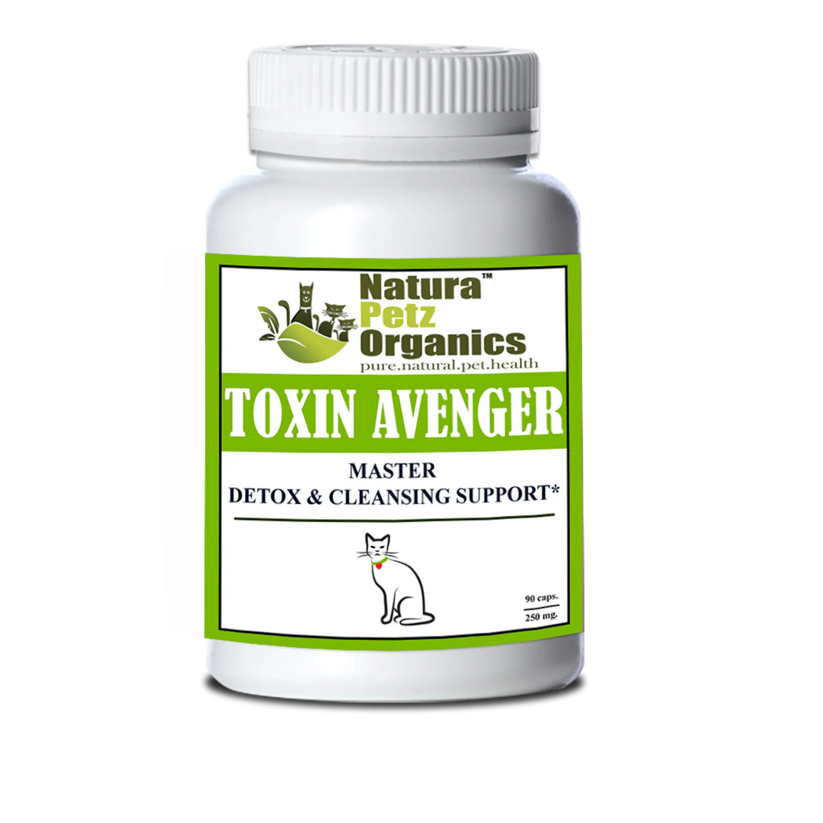 Toxin Avenger Max Master Detox & Cleansing Support For Dogs And Cats - CATS 250 MG / 150 CAPS SIZE 3, 1