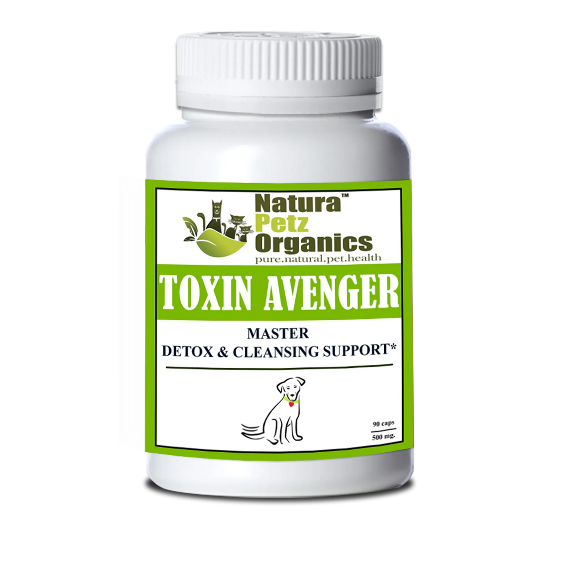 Toxin Avenger Max Master Detox & Cleansing Support For Dogs And Cats - CATS 90 CAPS / 250 MG. SIZE 3, 1