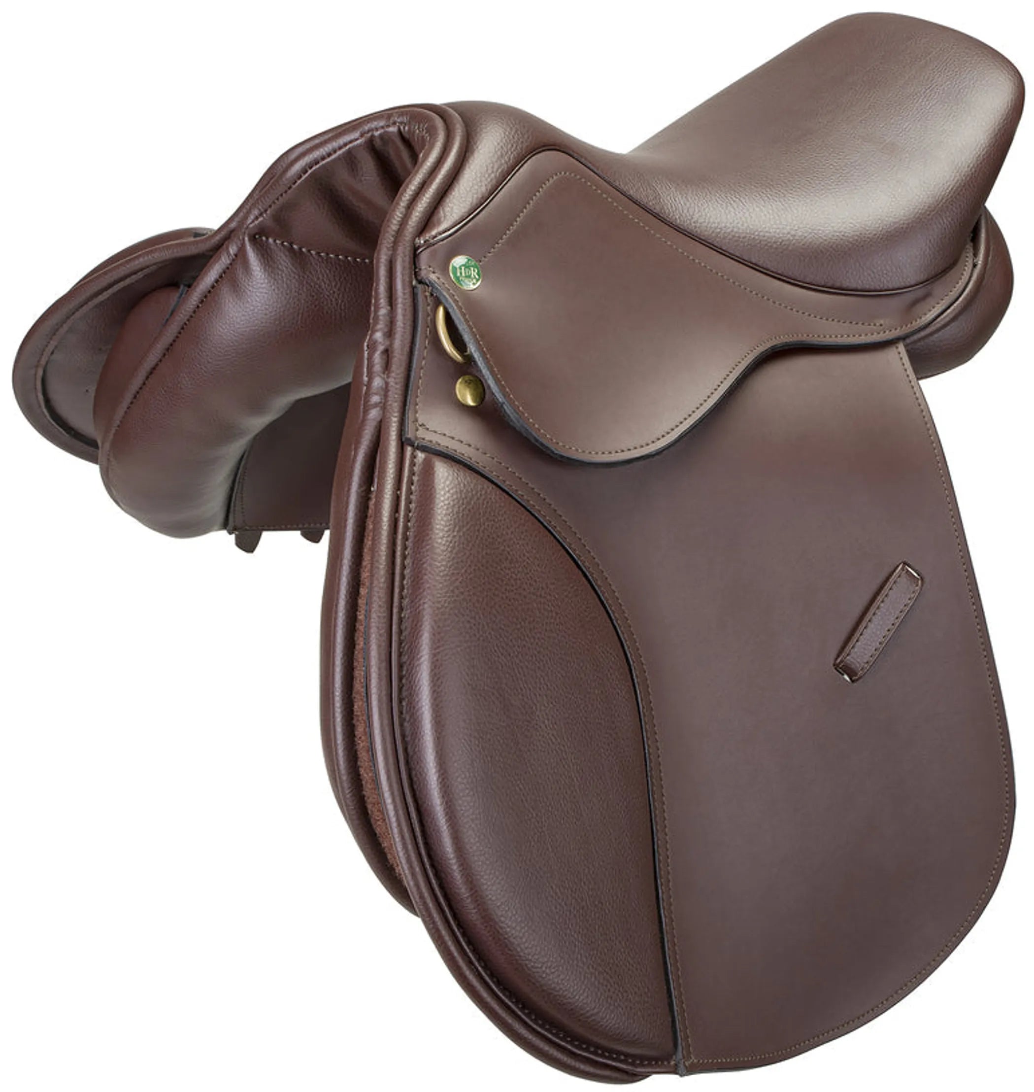 Henri de Rivel Vegan-X Junior Close Contact Saddle - Color: Havana | Pack Of: 1 | Shape: Regular