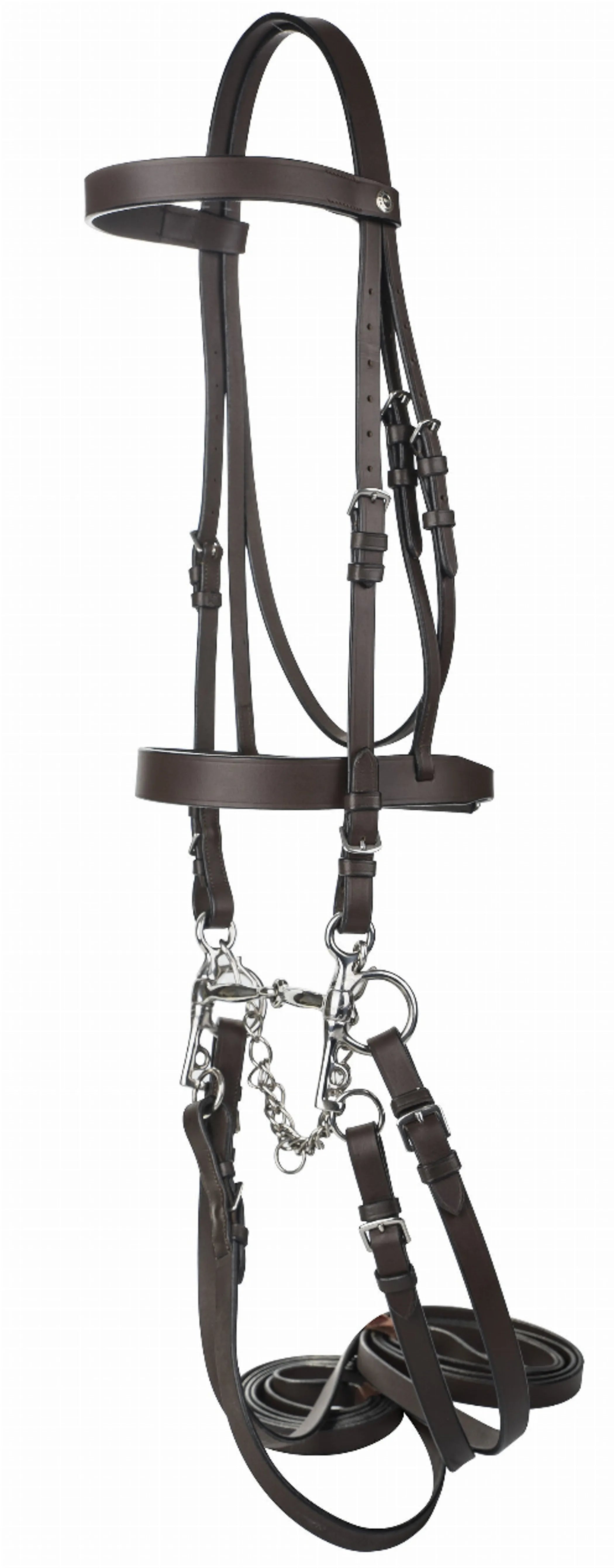 HENRI DE RIVEL POLO BRIDLE WITH DOUBLE REINS