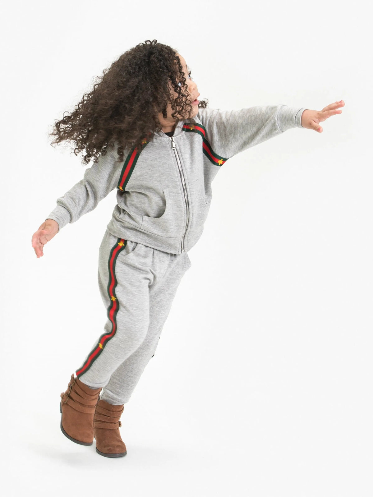 Joggers With Embroidered Bee Tape