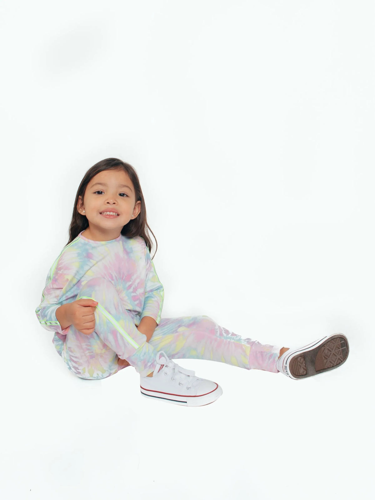 Tie Dye Joggers With Reflective Tape Strip