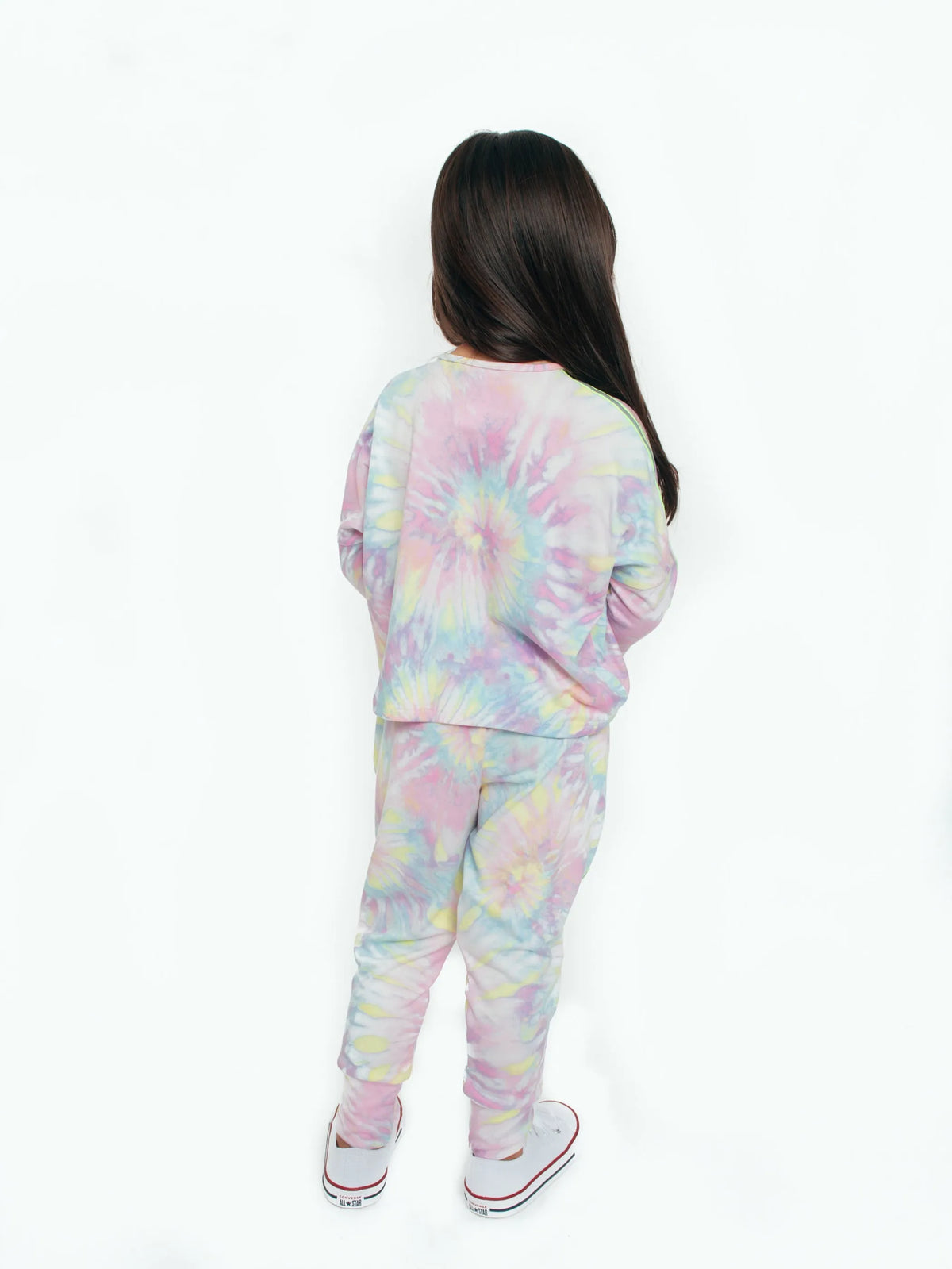 Tie Dye Joggers With Reflective Tape Strip