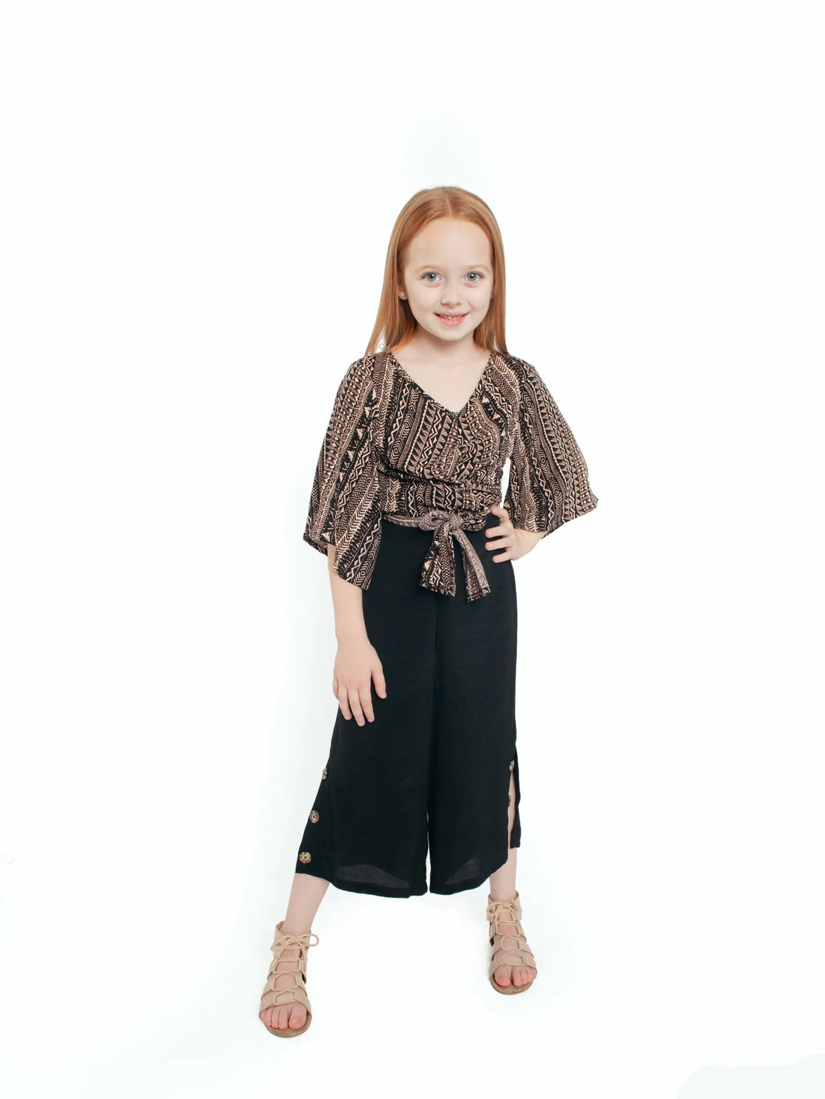 Tribal Fashion Top with Tie Wrap
