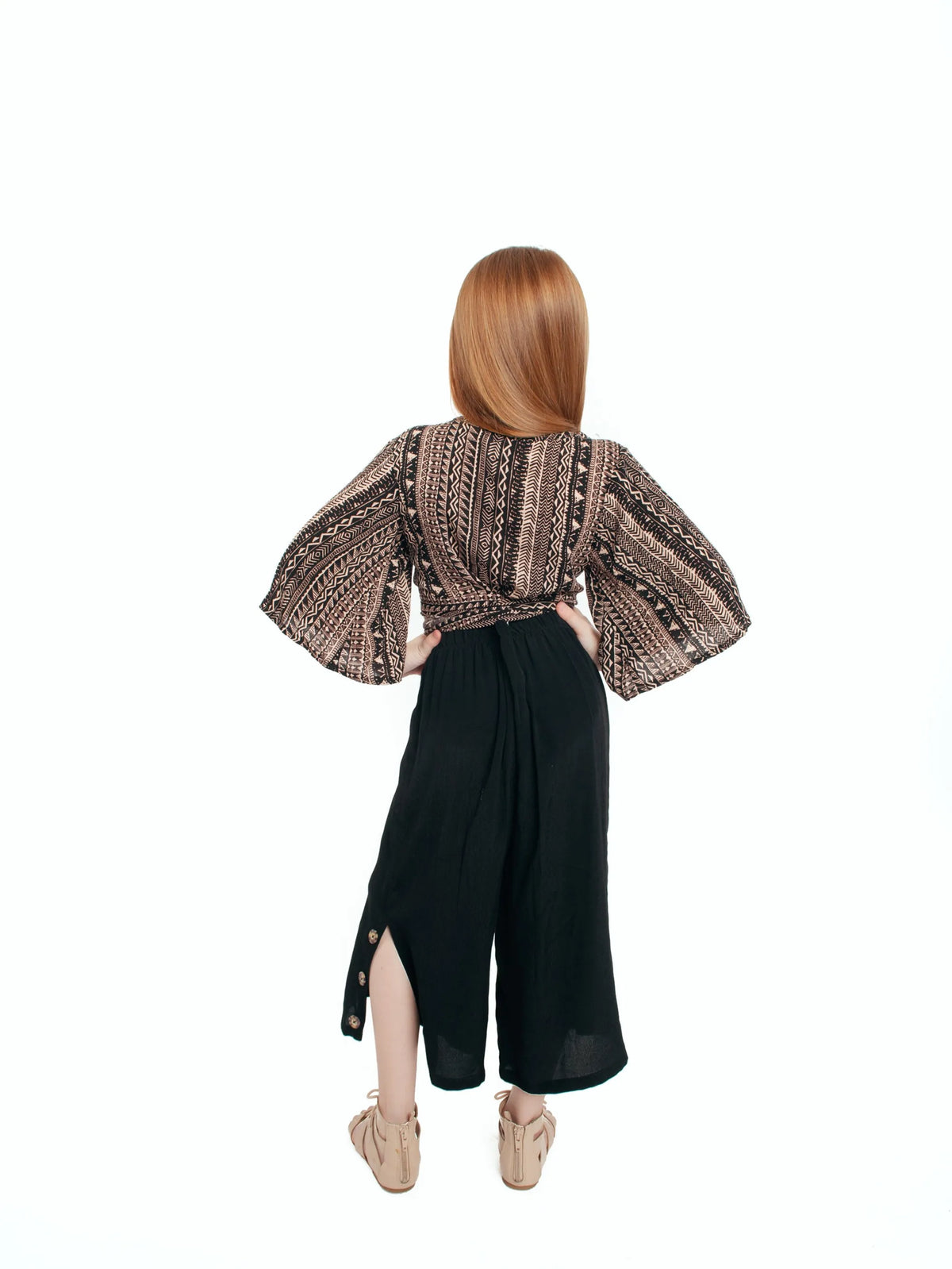 Tribal Fashion Top with Tie Wrap