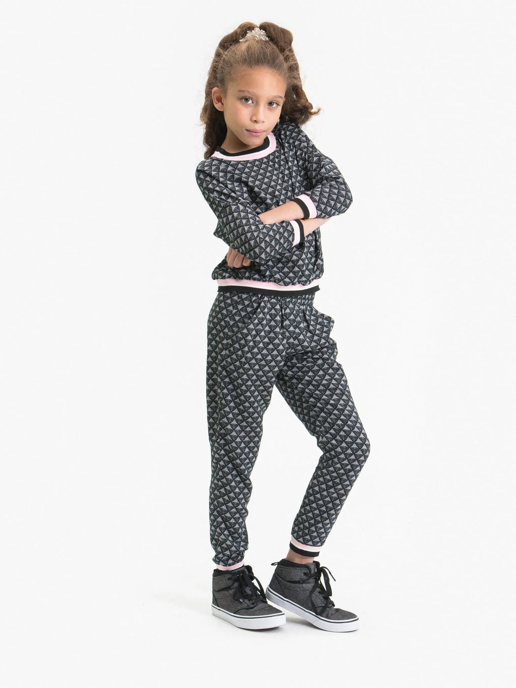 Jacquard Jogger Ft Decorative Stripe Rib