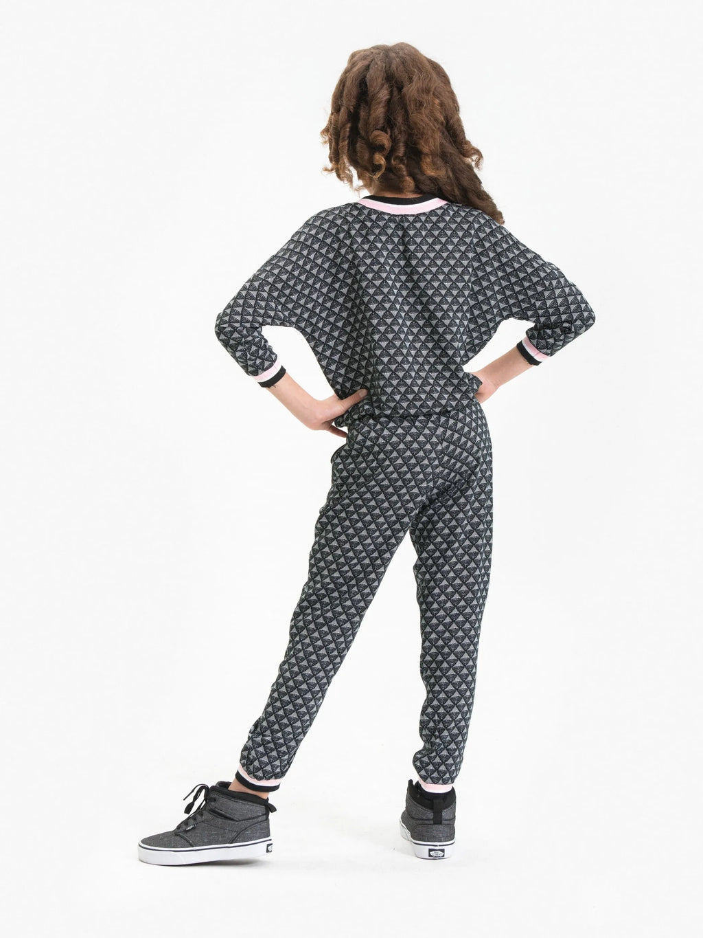 Jacquard Jogger Ft Decorative Stripe Rib