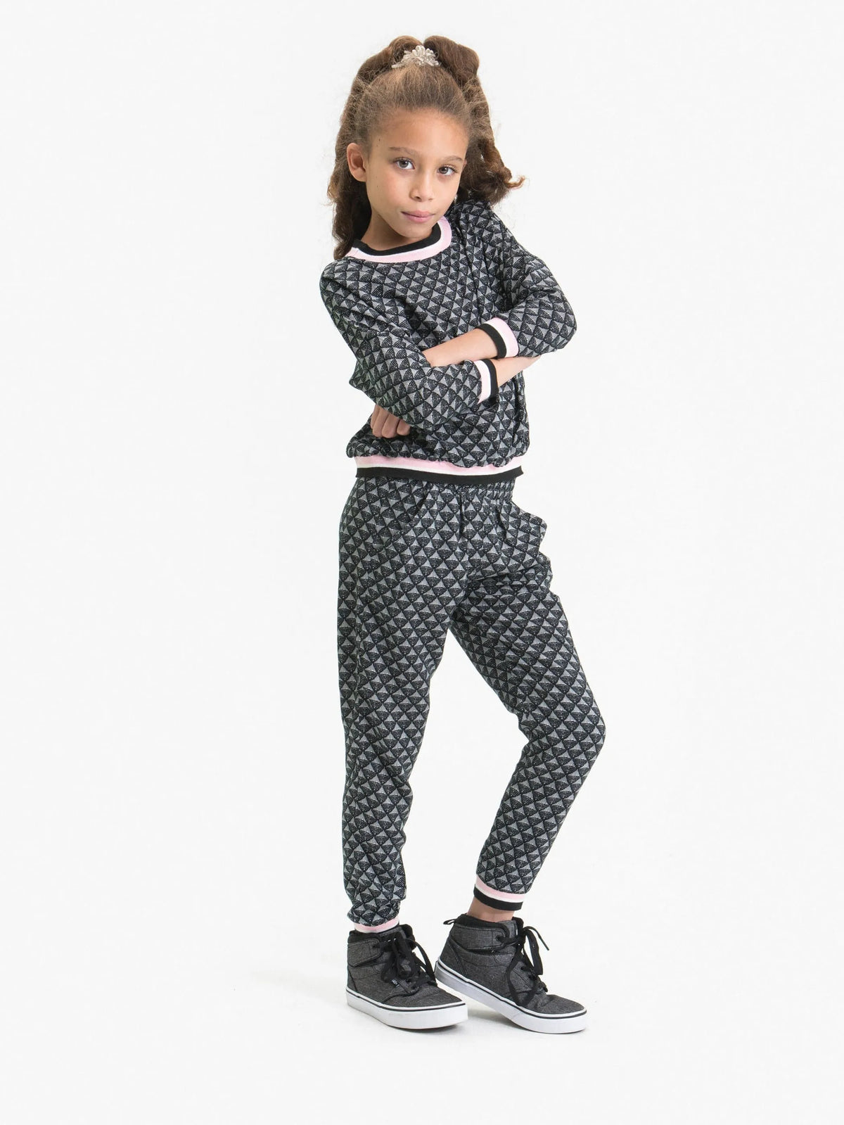 Jacquard Jogger Ft Decorative Stripe Rib