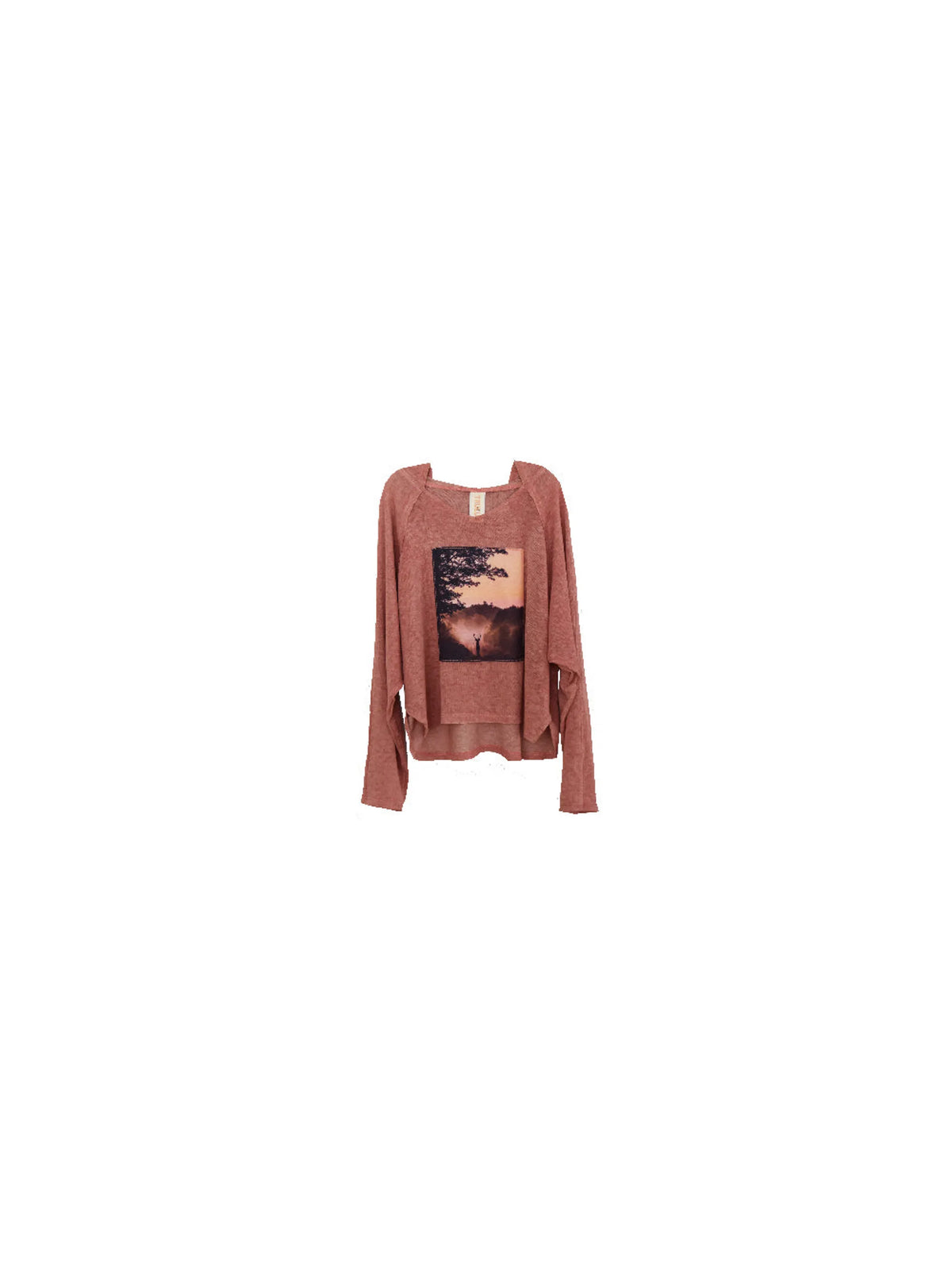 Uptown Funk Sunset Deer Patch Hoodie Top