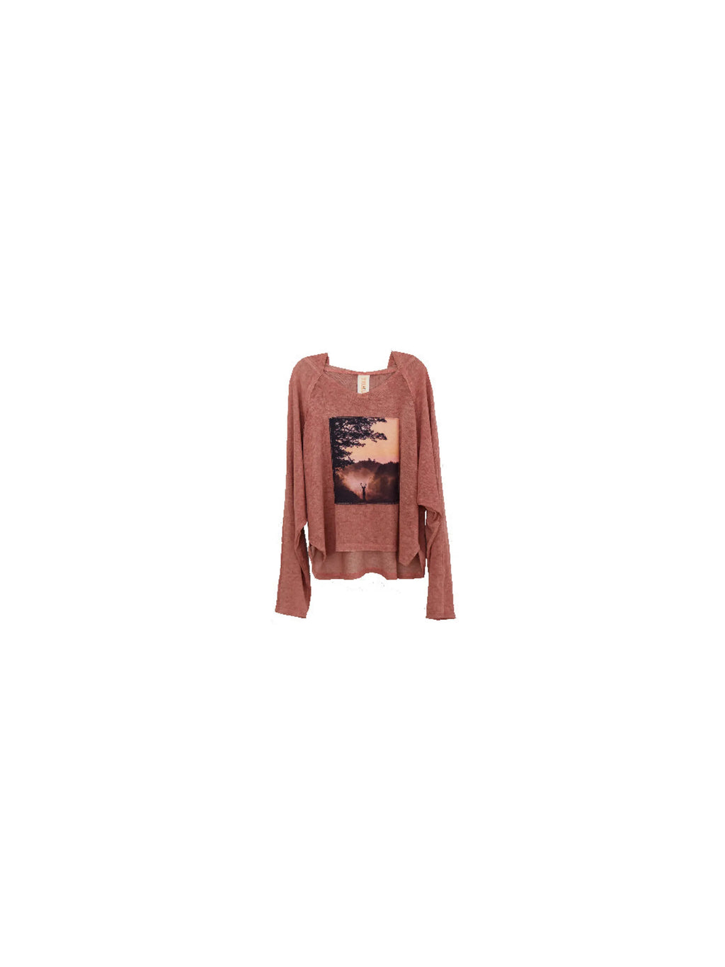 Uptown Funk Sunset Deer Patch Hoodie Top