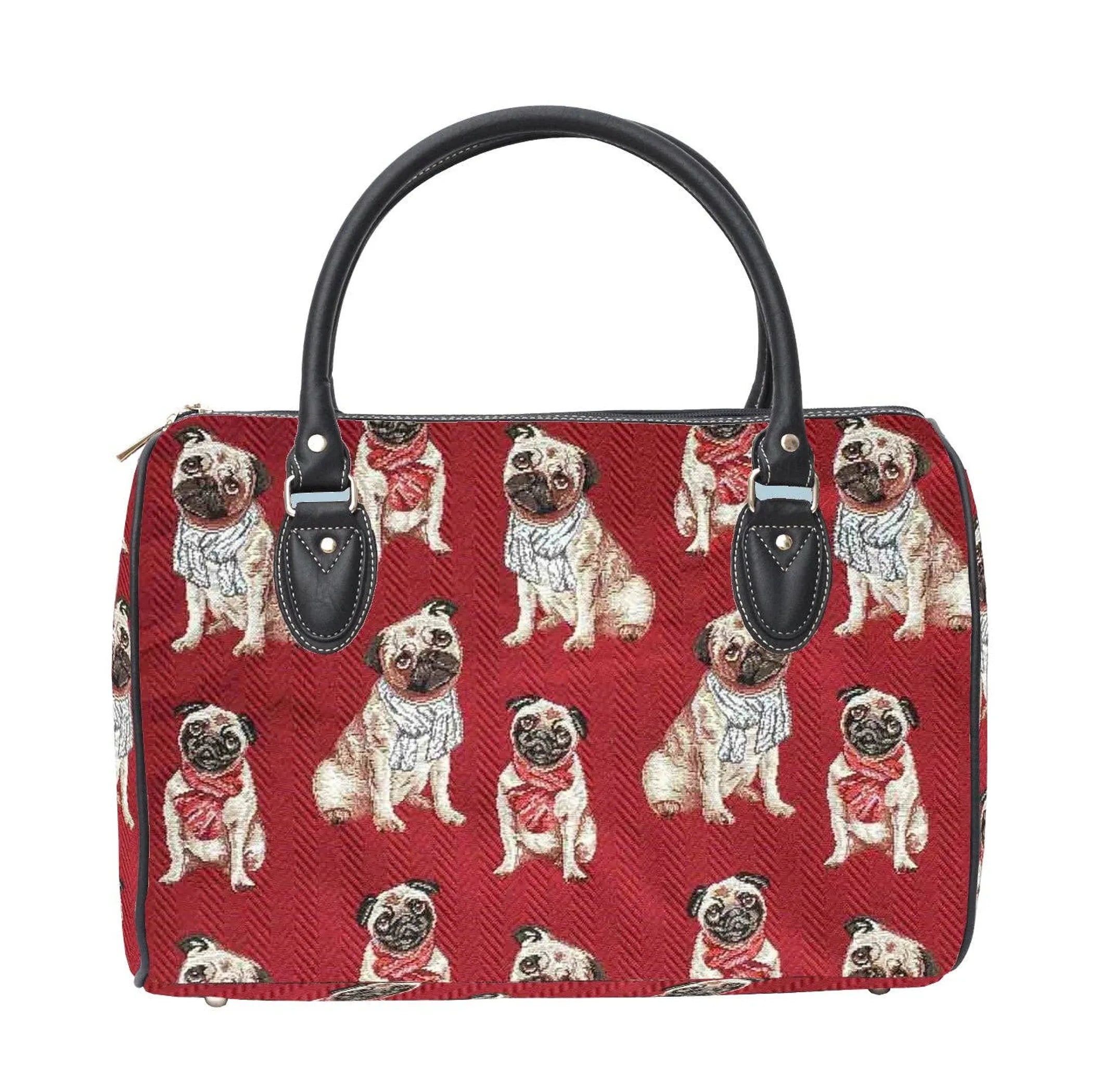 Pug Dog Travel Bag Weekender Gym Holdall