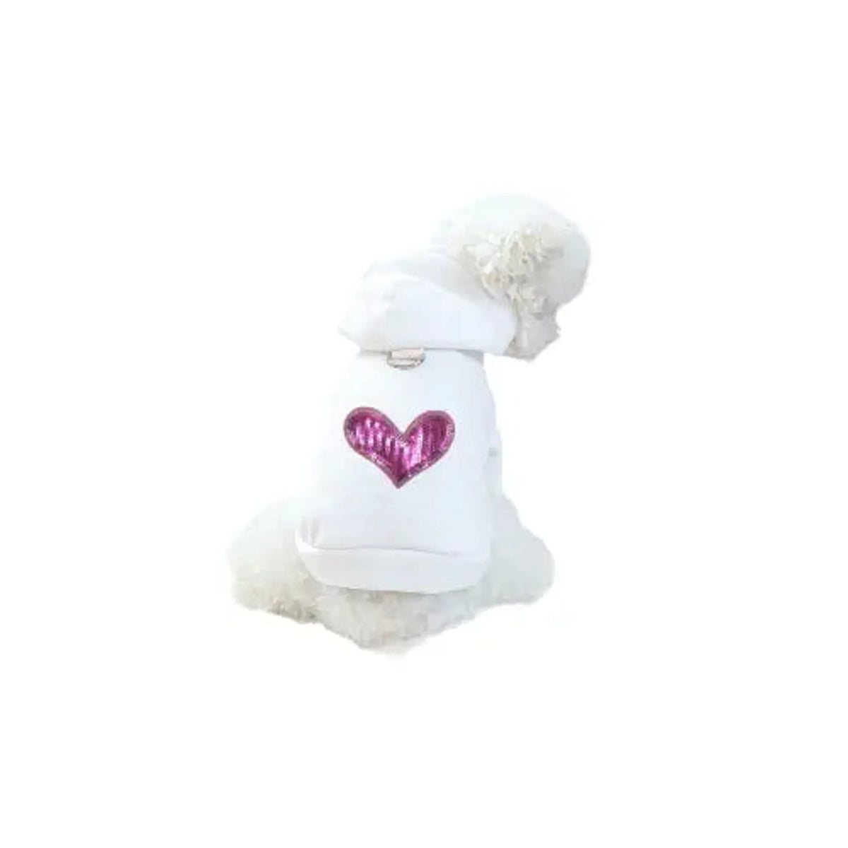 Sequin Heart Lightweight Hoodie- Dog Hoodie