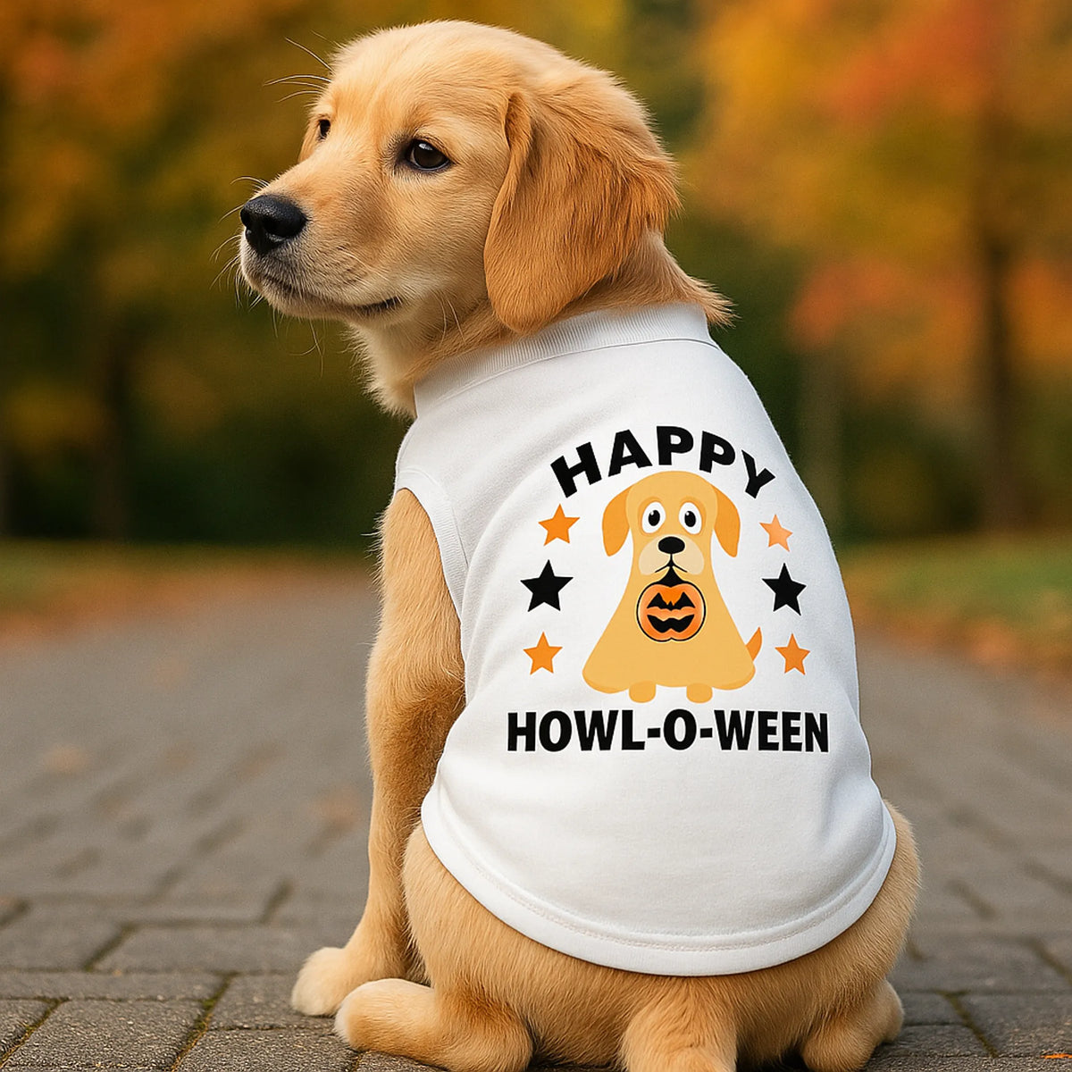 Pumpkin Pup Ghost Dog Tee