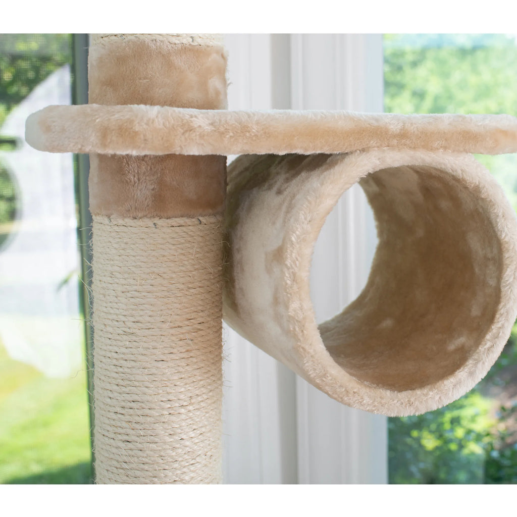 74 " H Real Wood Cat Tree With Cured Sisal Posts A7463