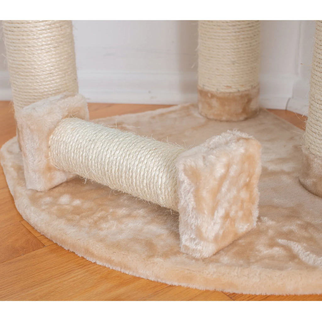 74 " H Real Wood Cat Tree With Cured Sisal Posts A7463