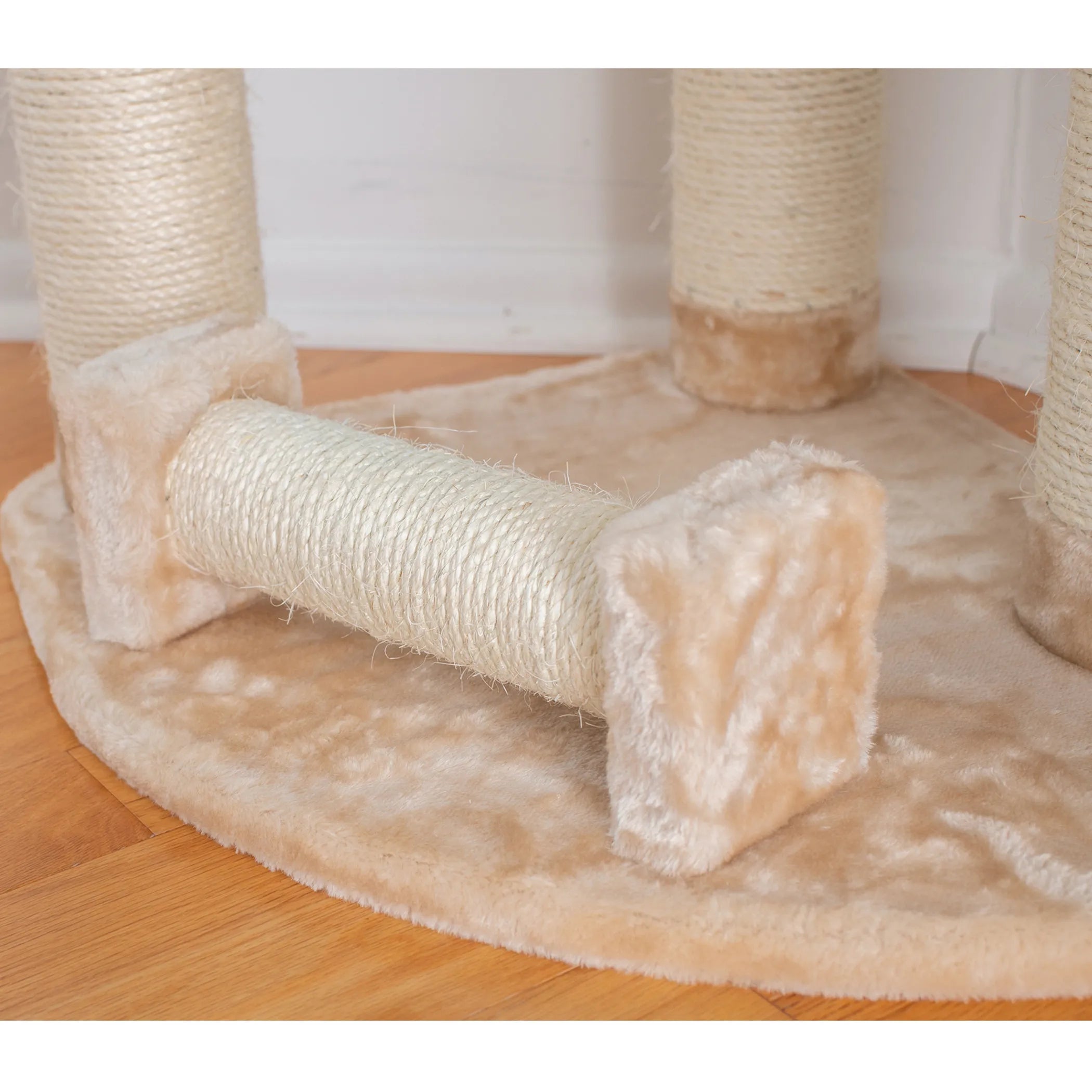 74 " H Real Wood Cat Tree With Cured Sisal Posts A7463