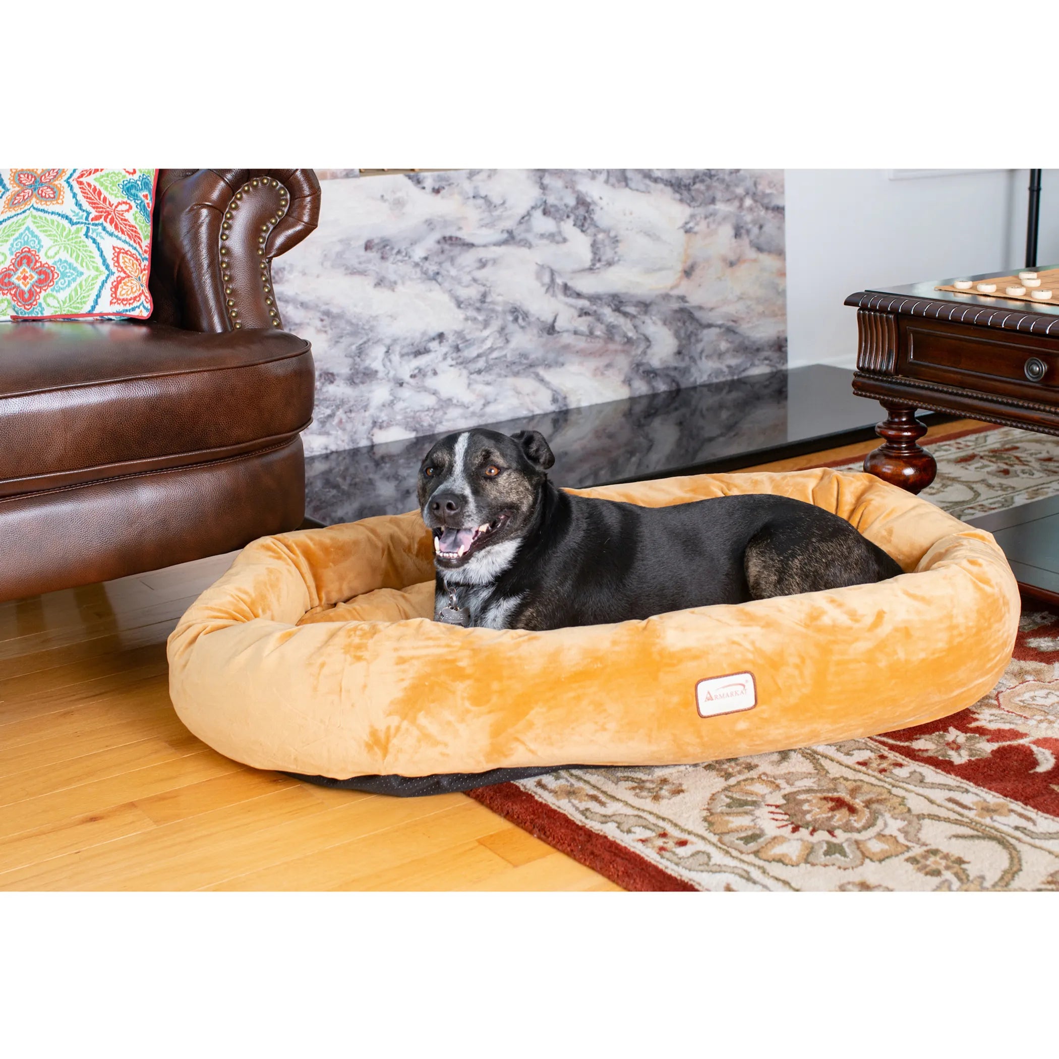 Armarkat Bolstered Pet Bed and Mat, ultra-soft Dog Bed S/M/L