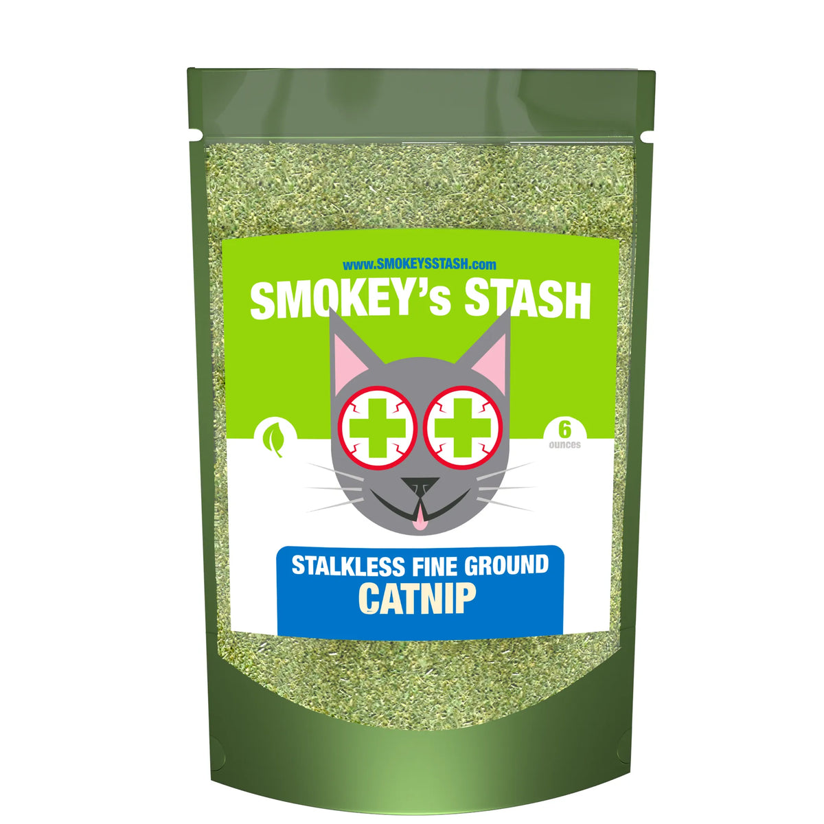 Smokey's Stash Catnip Stalkless Dried Ground - 6OZ BAG, 1
