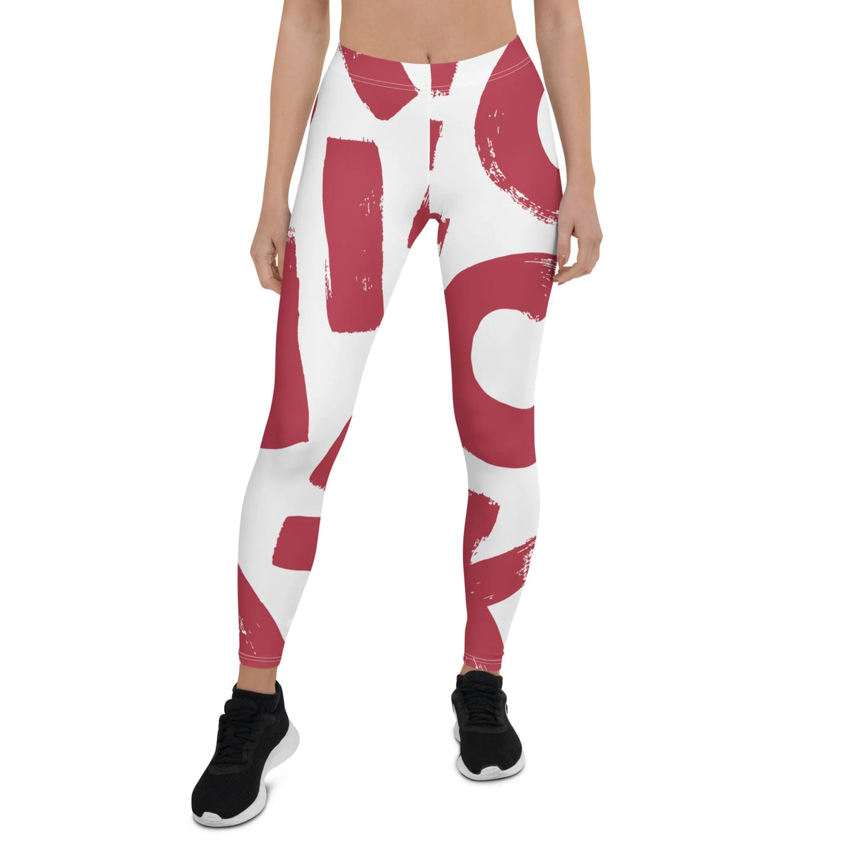 Print Shorts - Red and white letter pattern, XL, 1