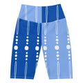 Blue Tribal Lines Biker Shorts - S, 1