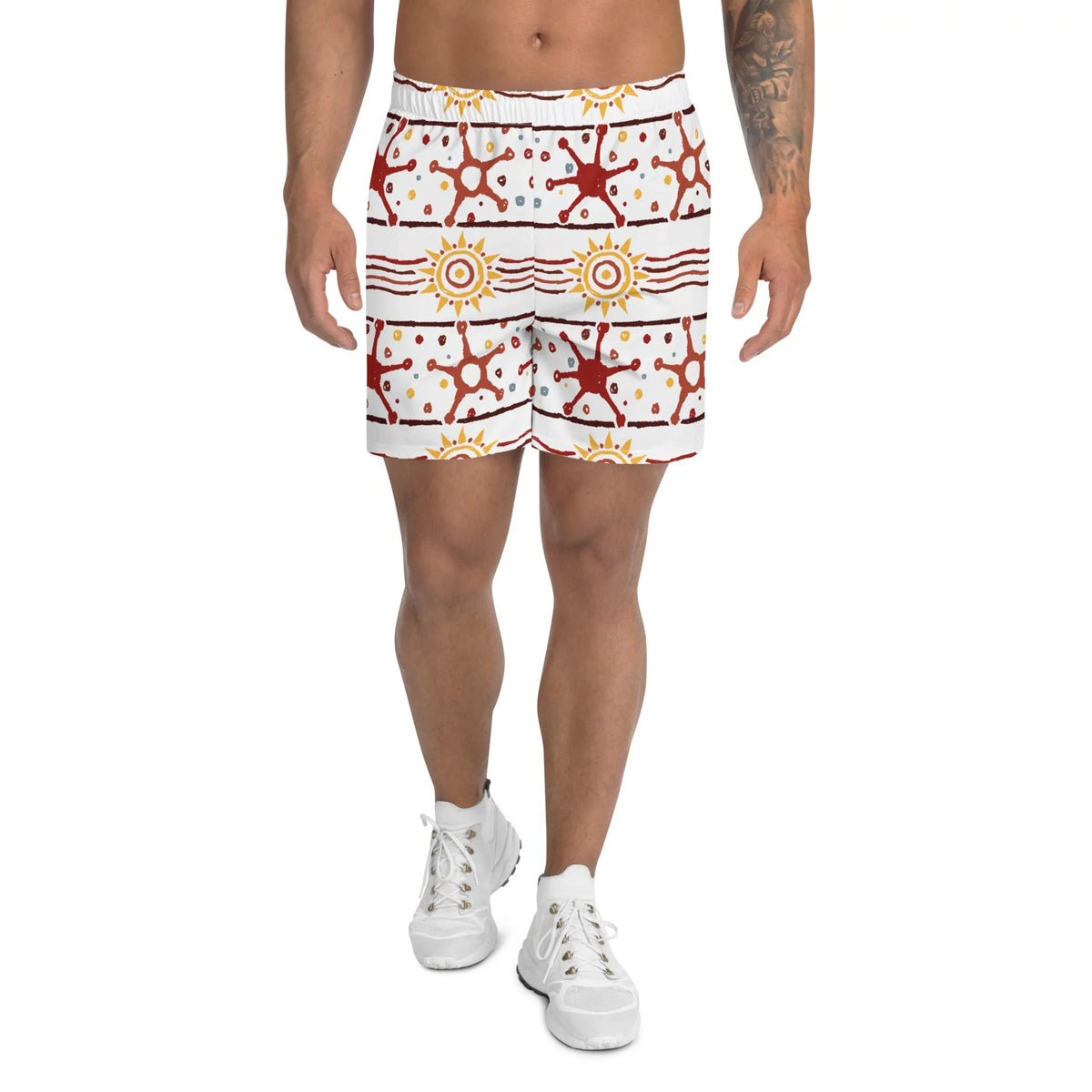 Brown Yellow Men's Athletic Shorts - S, 1