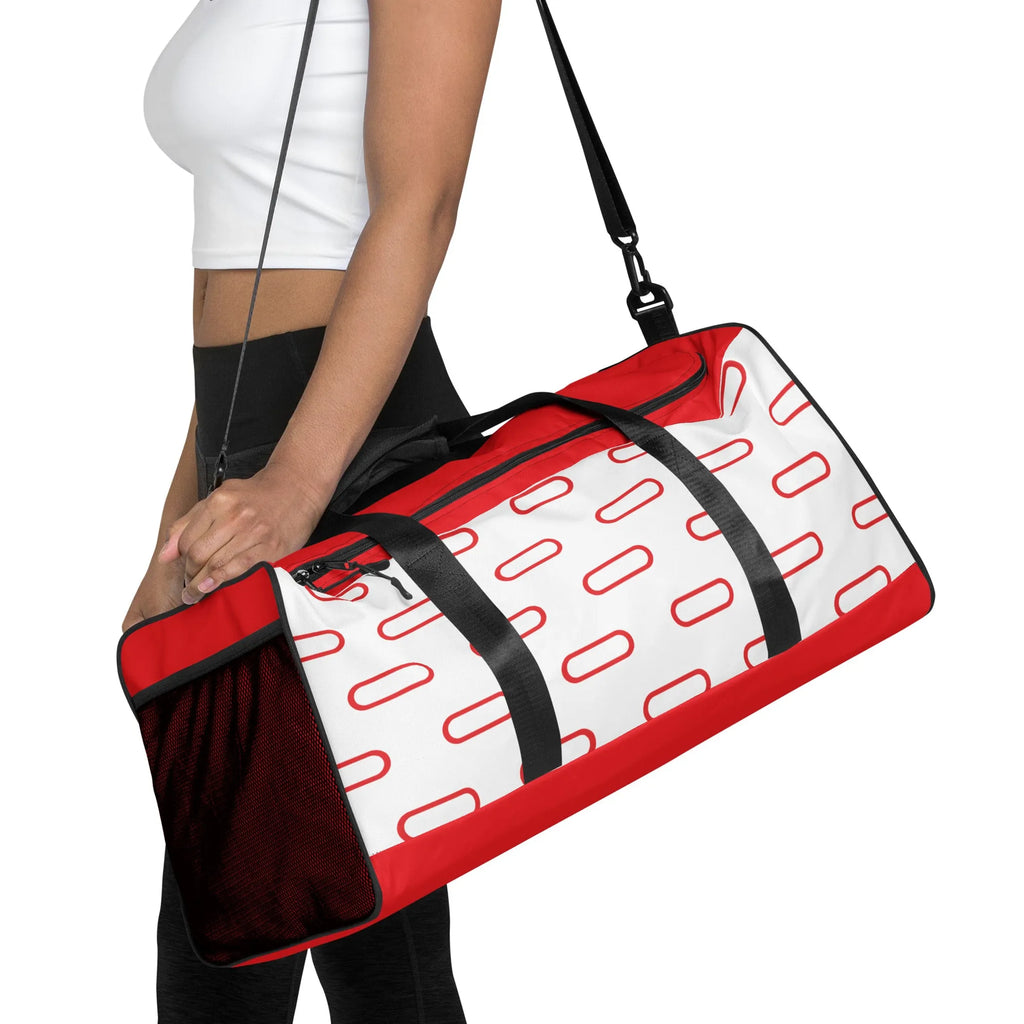 Red and White Duffle bag - DEFAULT TITLE, 1