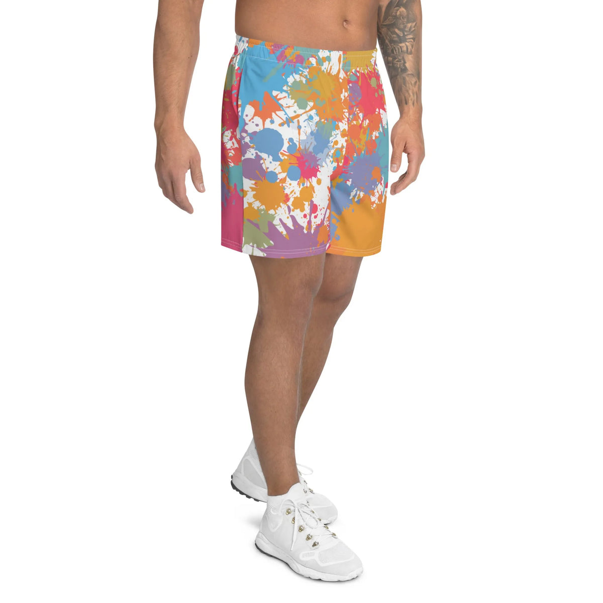 Splattered Colour Men's Athletic Shorts