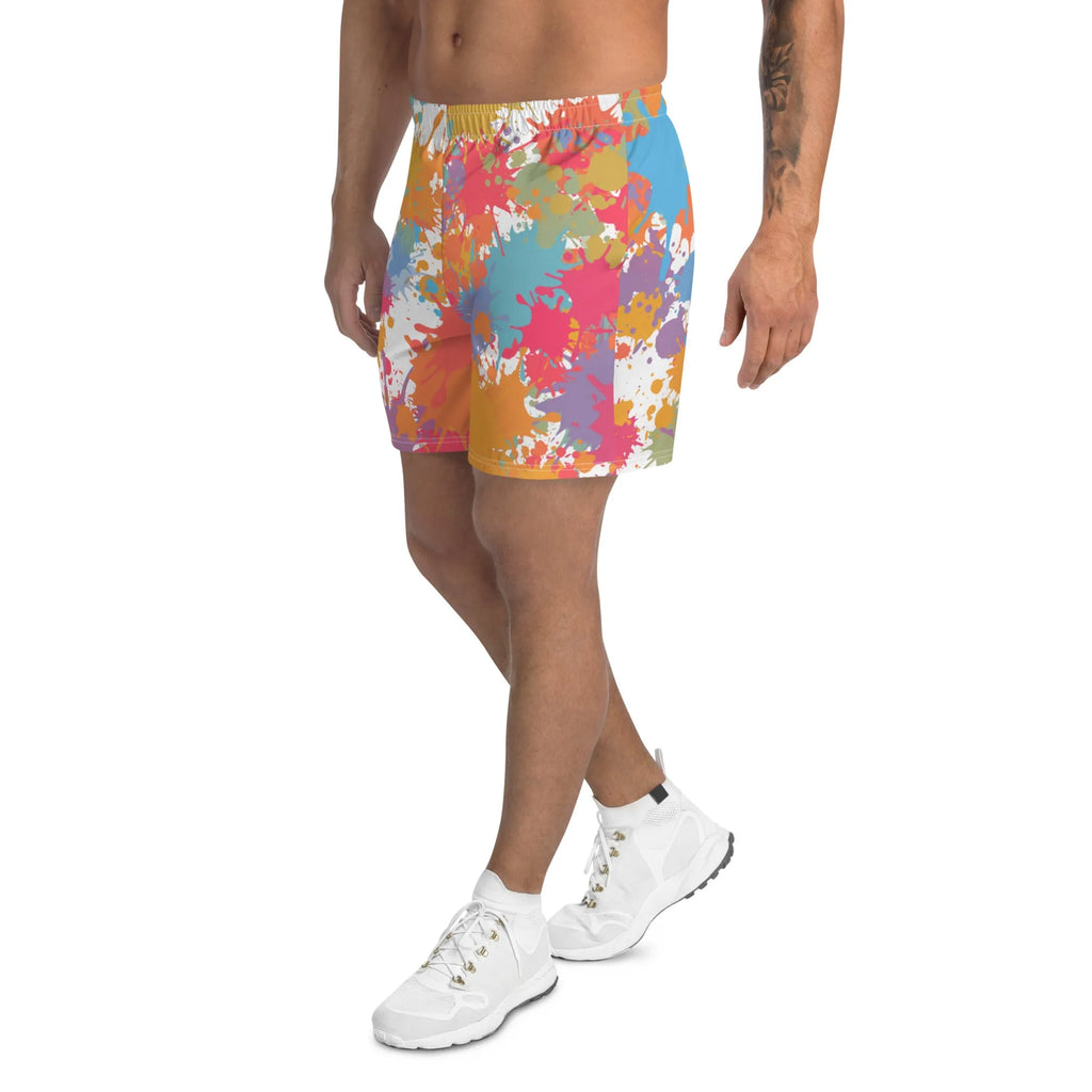 Splattered Colour Men's Athletic Shorts