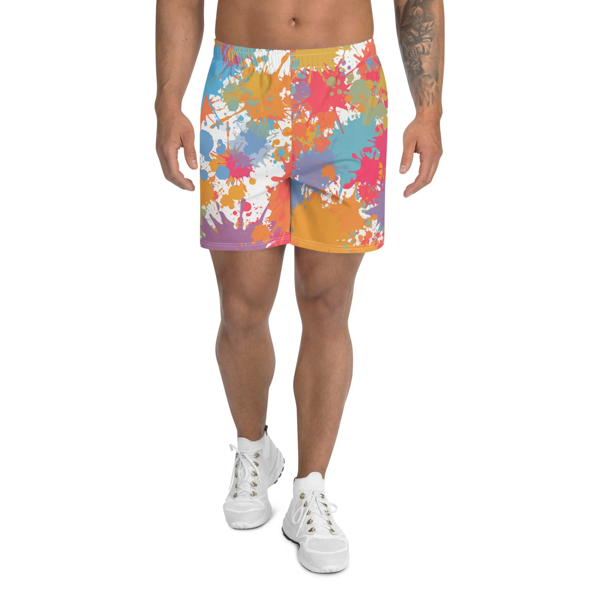 Splattered Colour Men's Athletic Shorts - XS, 1
