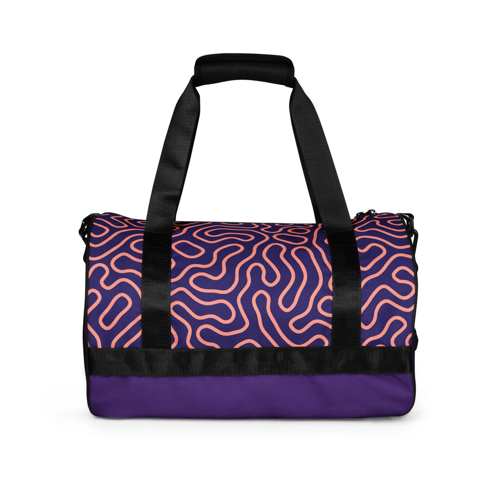 Brown Leafy Print Gym Bag