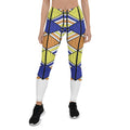 African Pattern Shorts - Yellow and blue african pattern, S, 1