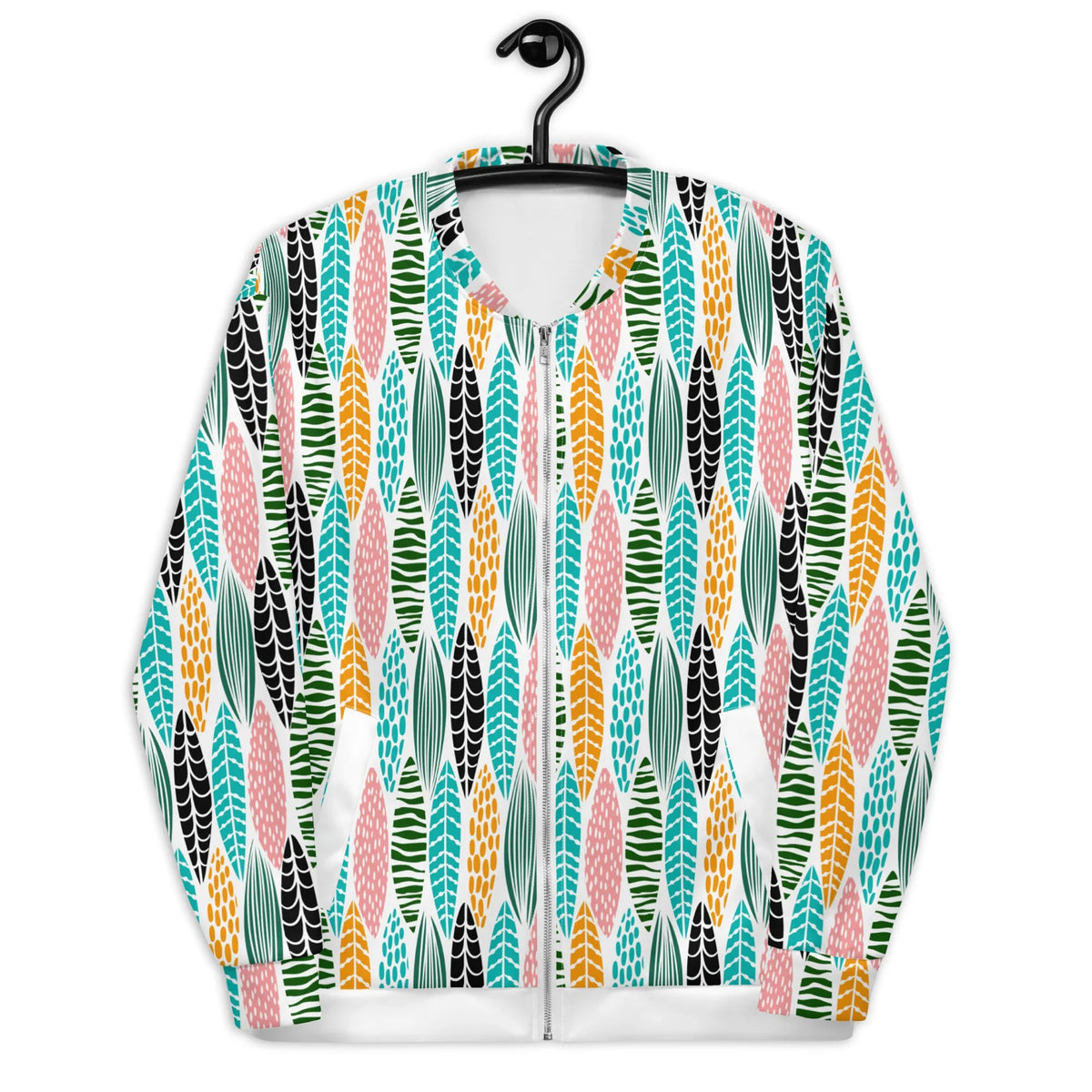 Unisex Bomber Jacket - Leaf jungle print, 3XL, 1