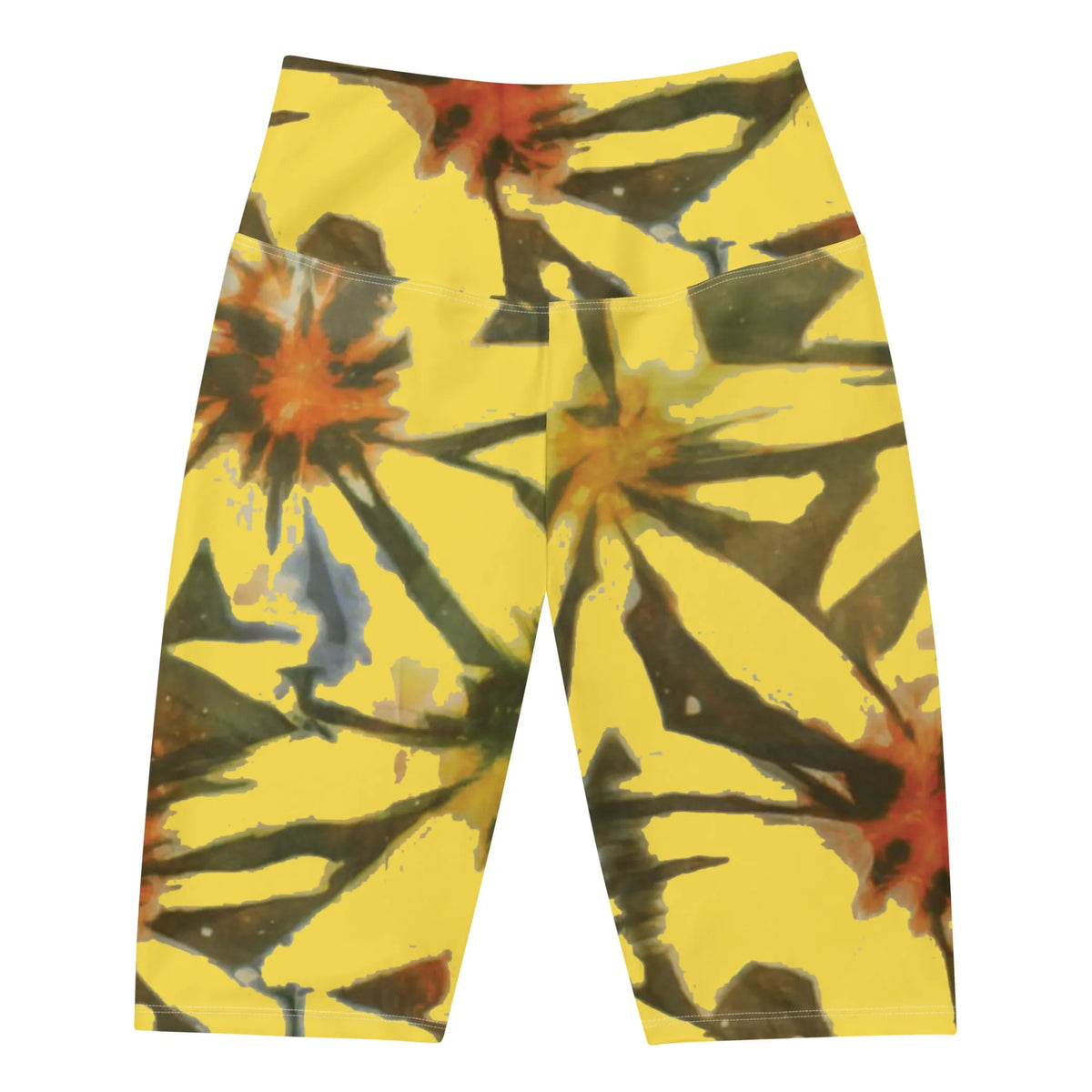 Yellow Tie Dye Biker Shorts - XL, 1