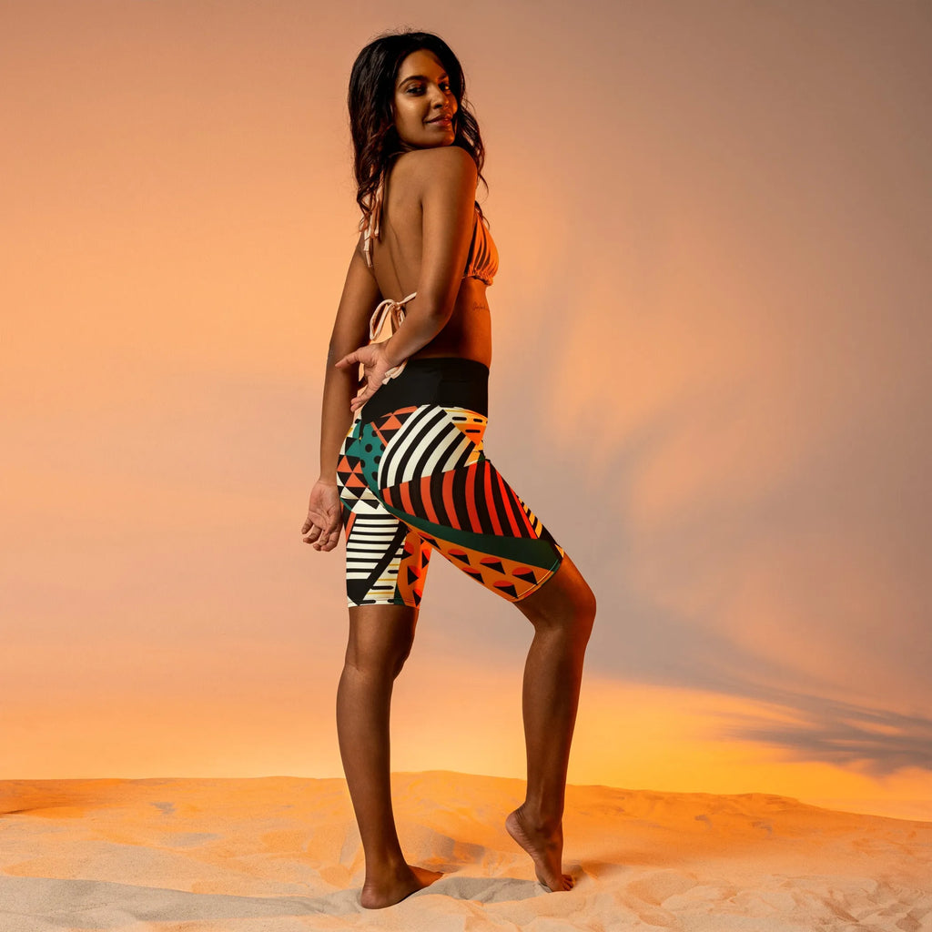 Leopard Print Activewear Biker Shorts