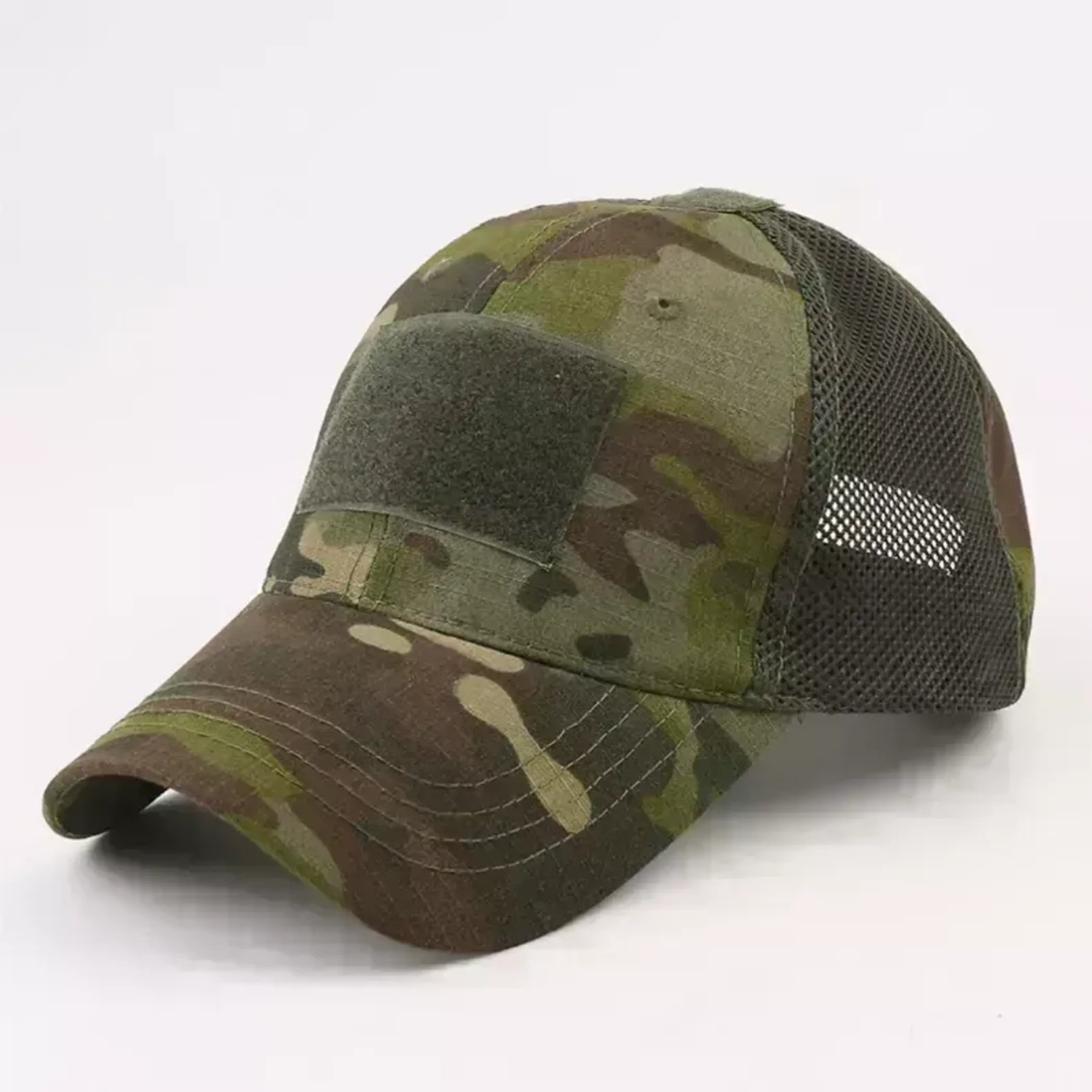 Military-Style Tactical Patch Hat with Adjustable Strap