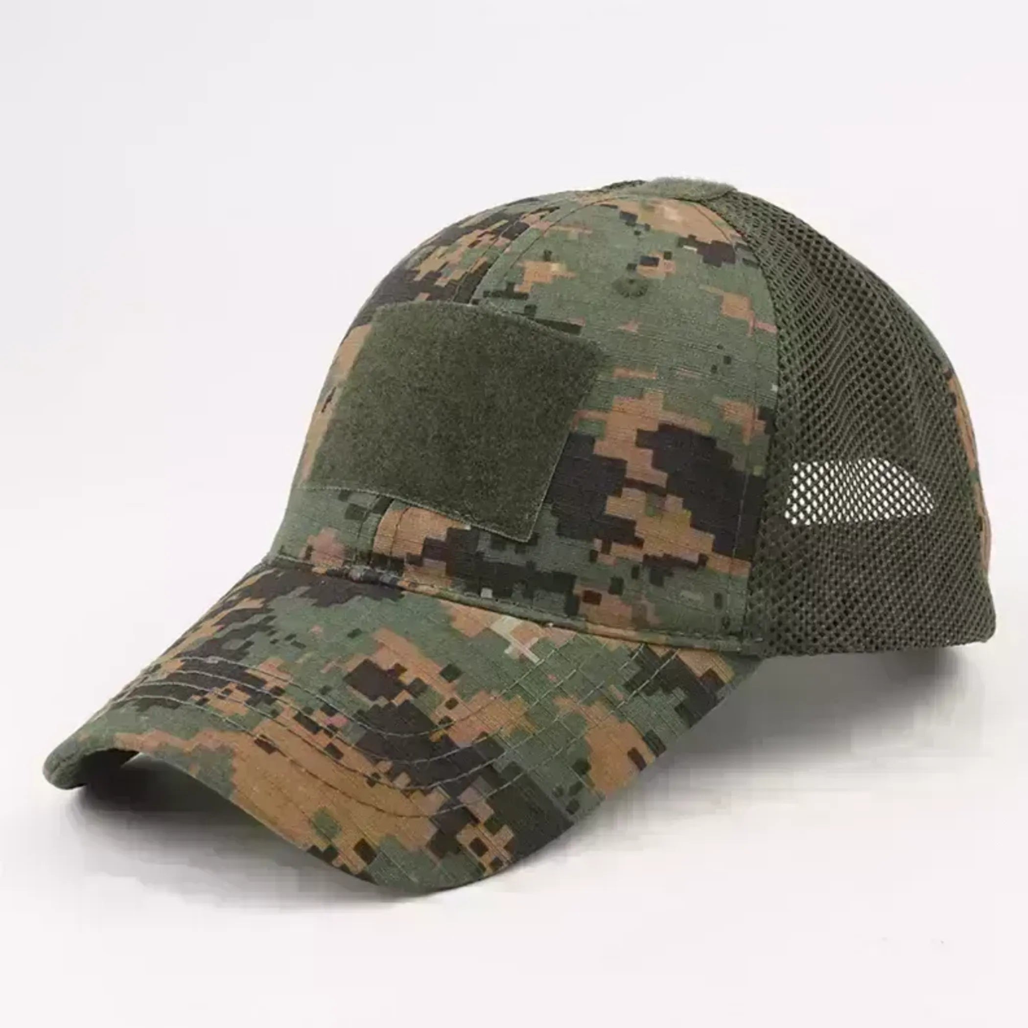 Military-Style Tactical Patch Hat with Adjustable Strap