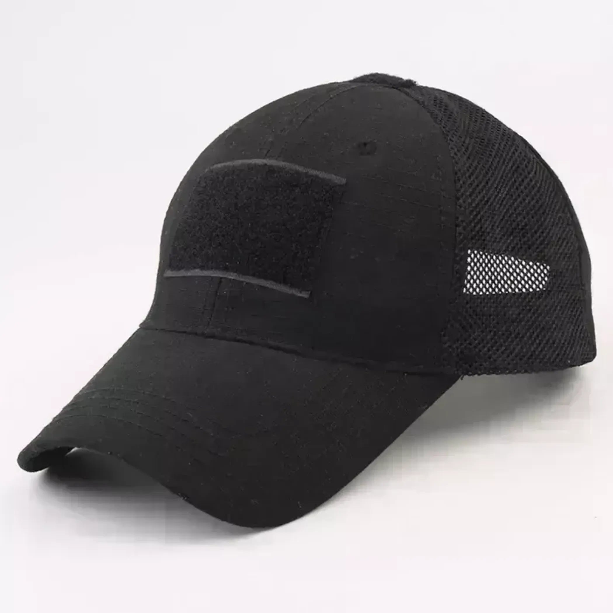Military-Style Tactical Patch Hat with Adjustable Strap