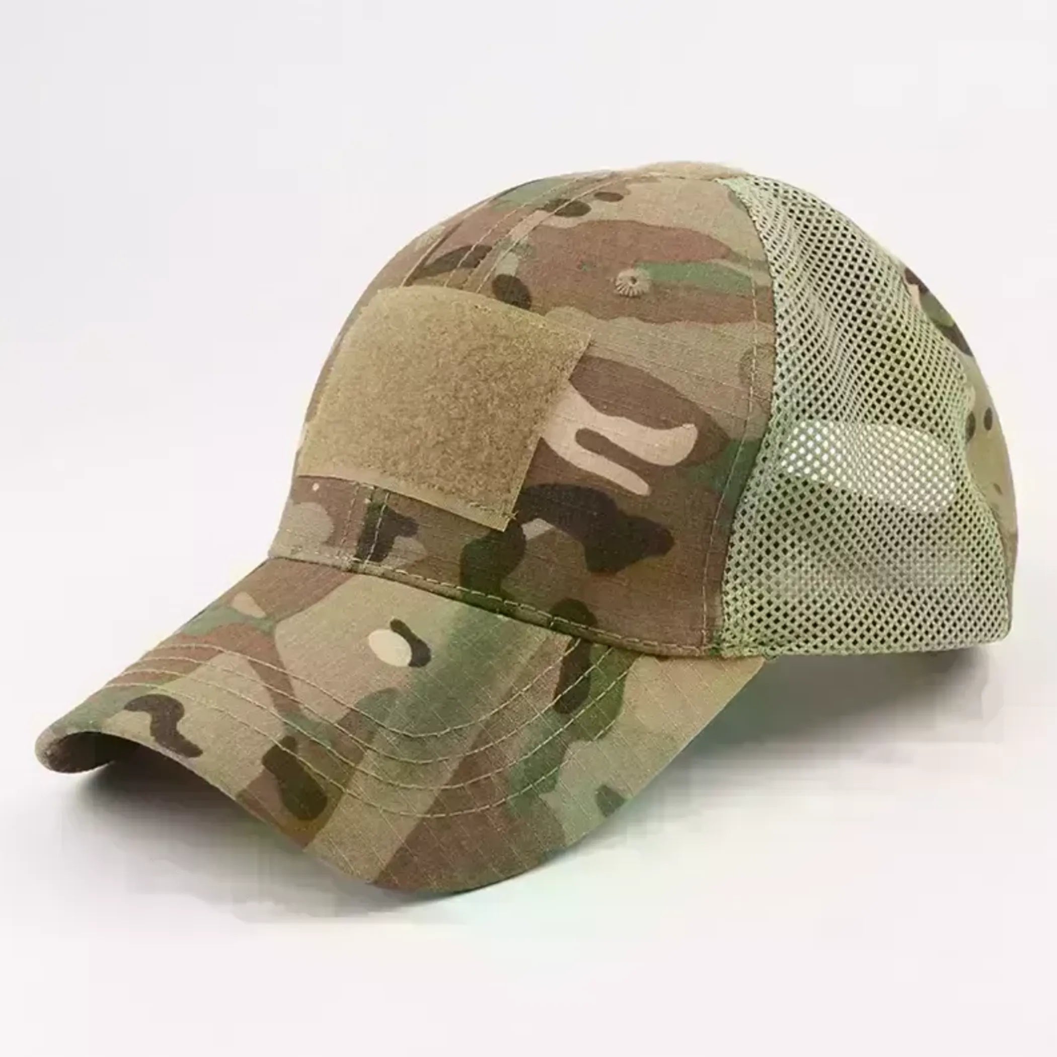 Military-Style Tactical Patch Hat with Adjustable Strap