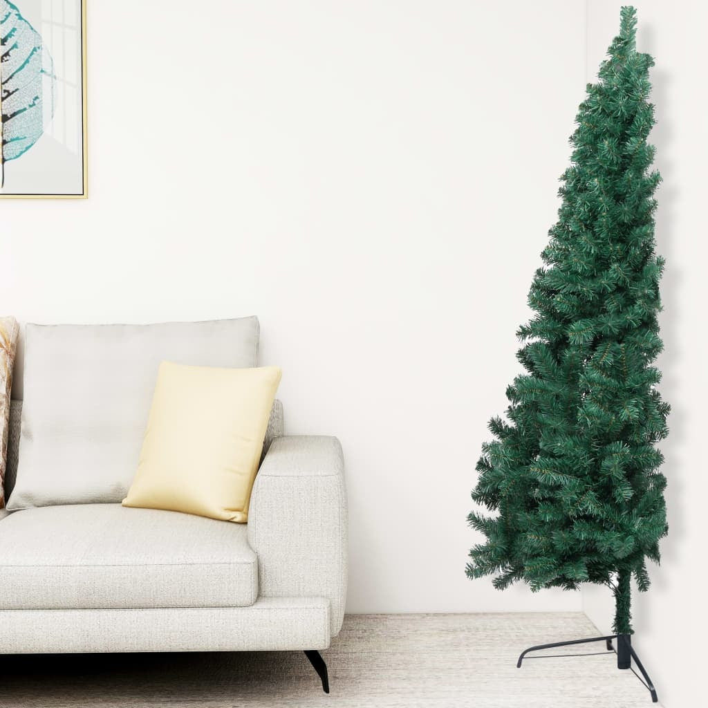 Artificial Half Pre-lit Christmas Tree with Ball Set Green 47.2