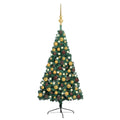 Artificial Half Pre-lit Christmas Tree with Ball Set Green 59.1